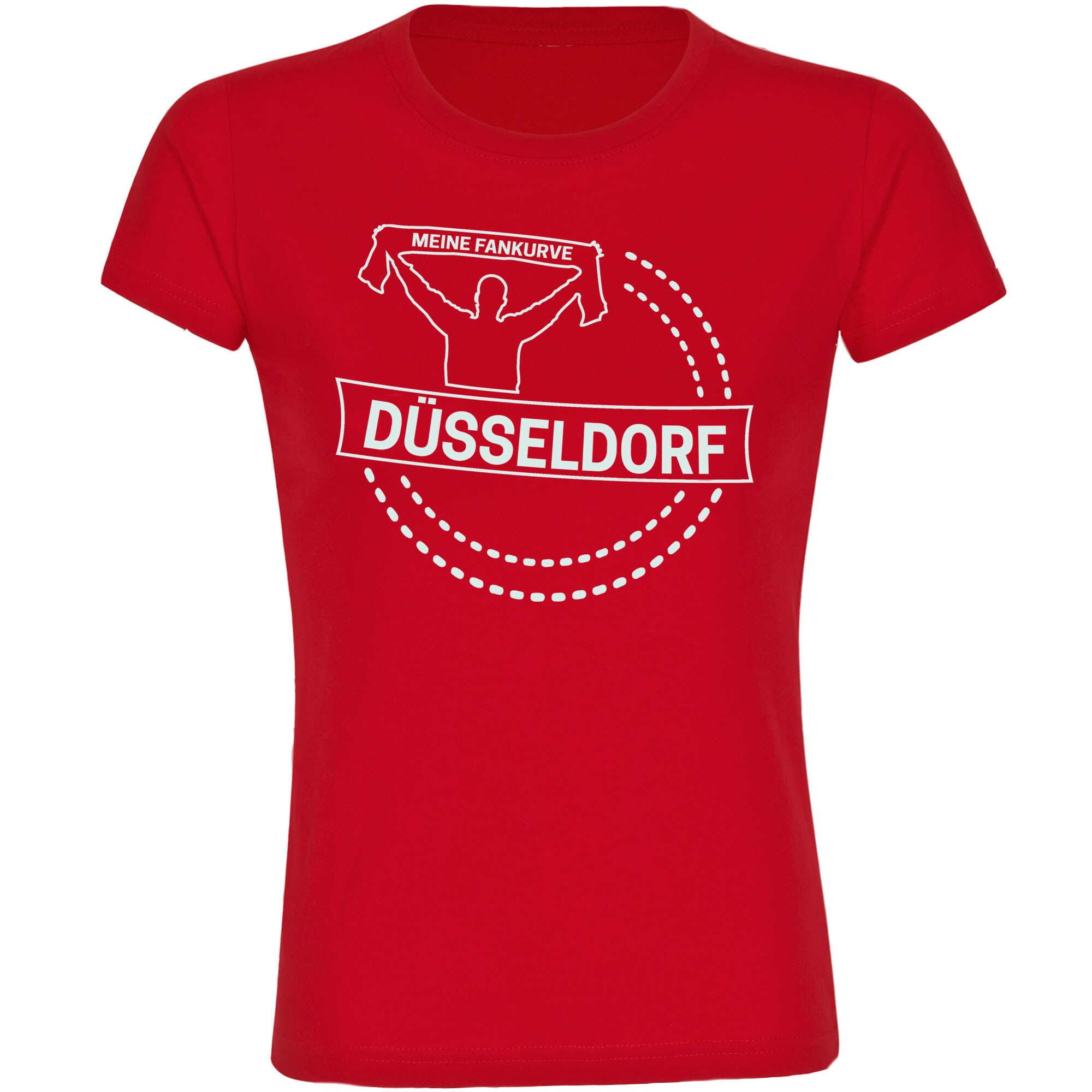 multifanshop Damen T-Shirt - D&uuml;sseldorf - Meine Fankurve - Druck wei&szlig; - Frauen - Bild 1
