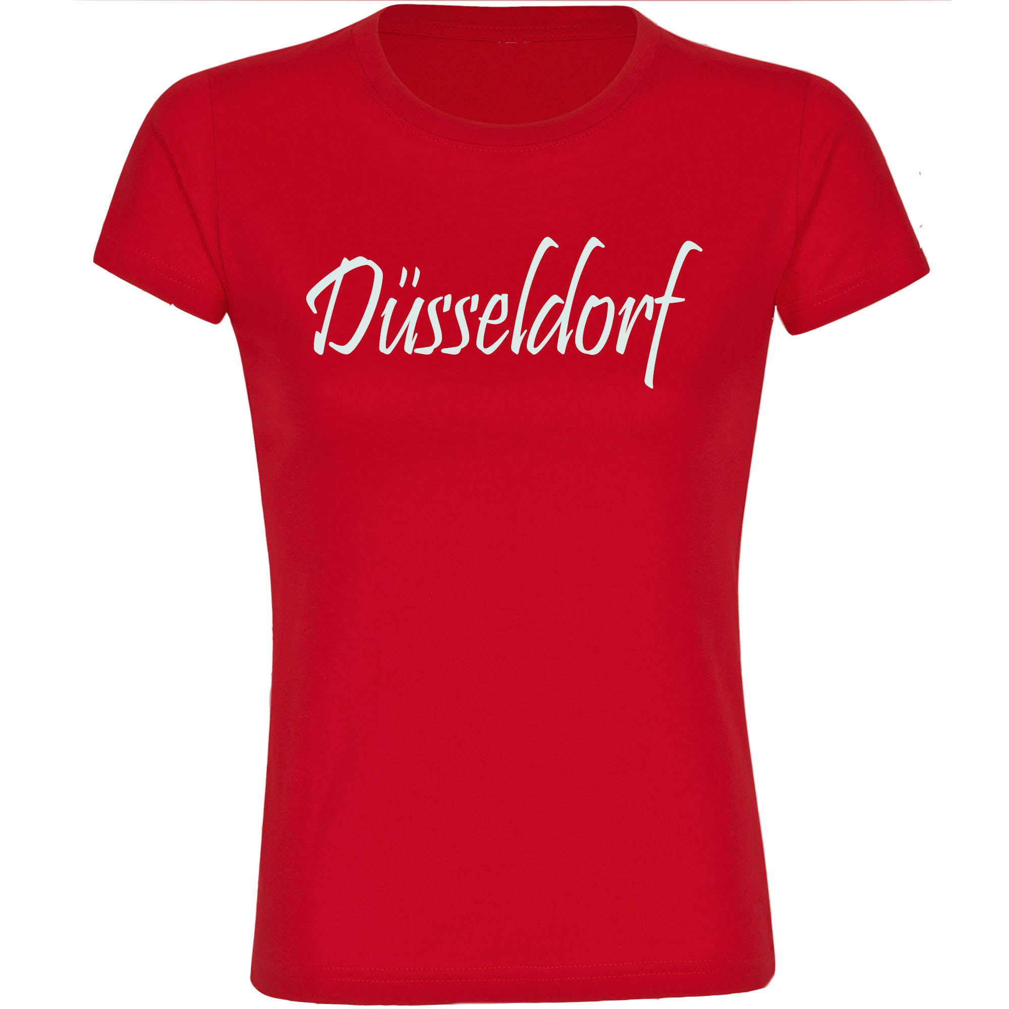 multifanshop Damen T-Shirt - D&uuml;sseldorf - Schriftzug - Druck wei&szlig; - Frauen - Bild 1