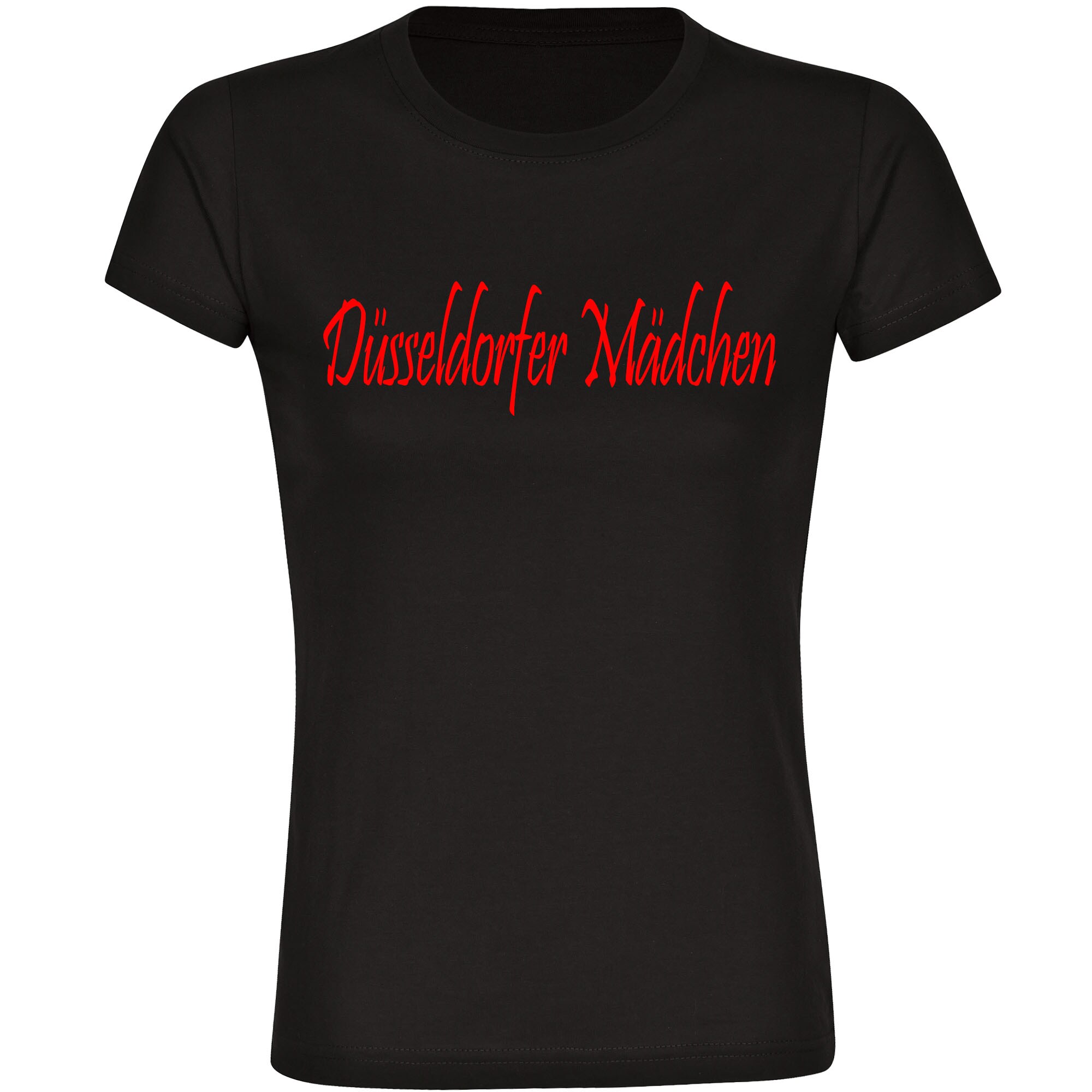 multifanshop Kinder T-Shirt - D&uuml;sseldorf - D&uuml;sseldorfer M&auml;dchen - Druck rot - Kind - Bild 1