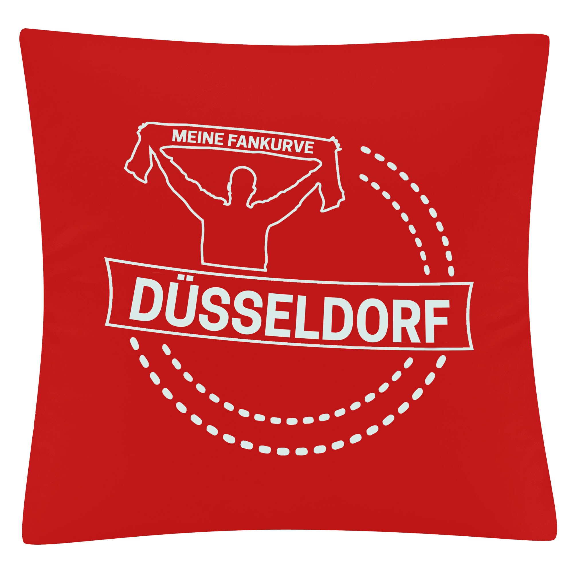 multifanshop Kissenbezug - D&uuml;sseldorf - Meine Fankurve - Druck wei&szlig; - Kissen - Bild 1