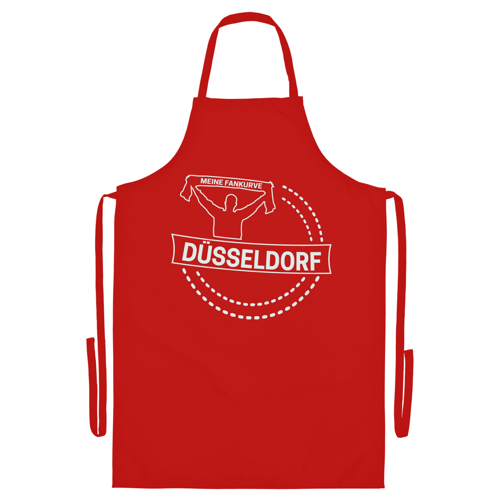 multifanshop Grillsch&uuml;rze - D&uuml;sseldorf - Meine Fankurve - Druck wei&szlig; - Sch&uuml;rze - Bild 1