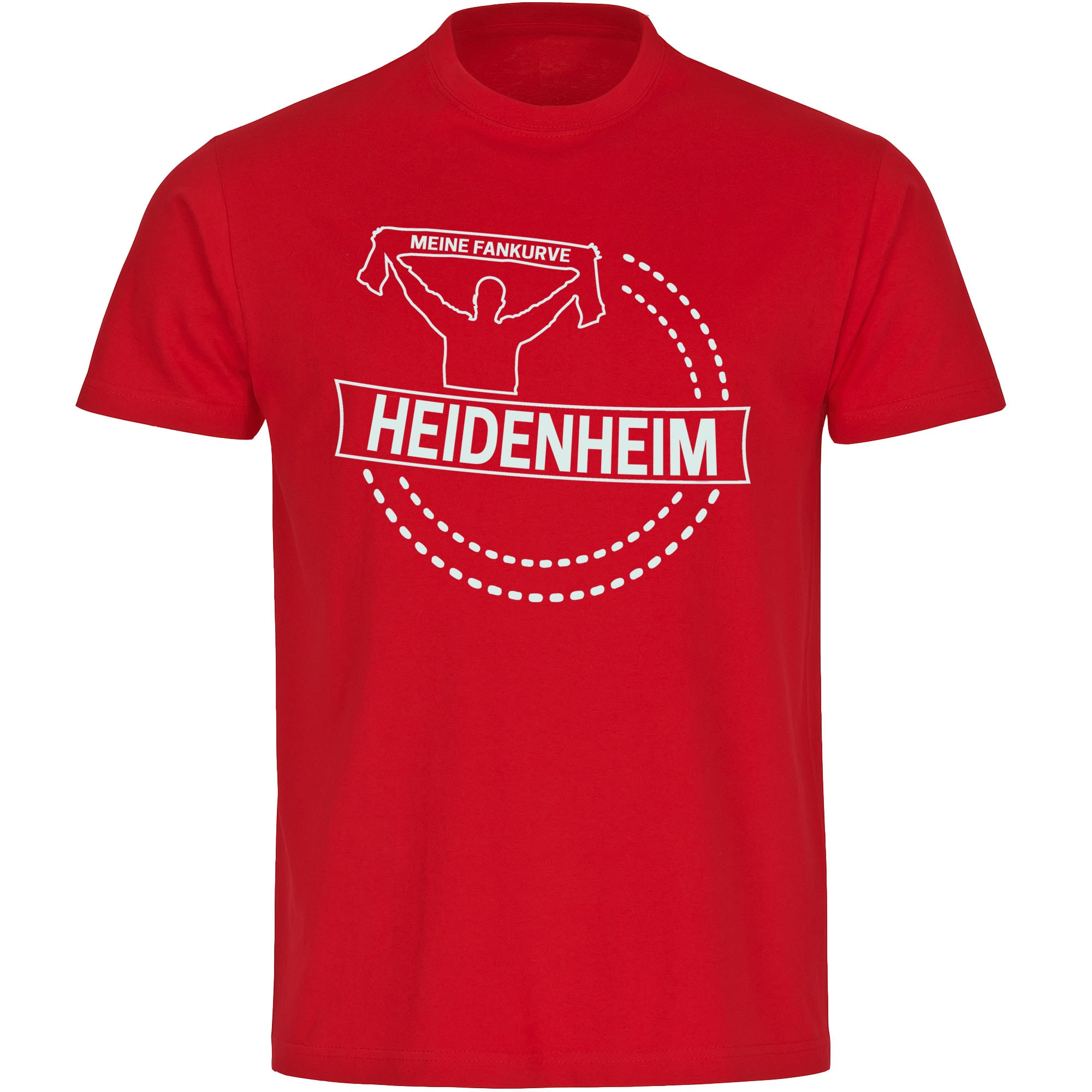 multifanshop Herren T-Shirt - Heidenheim - Meine Fankurve - Druck wei&szlig; - M&auml;nner - Bild 1