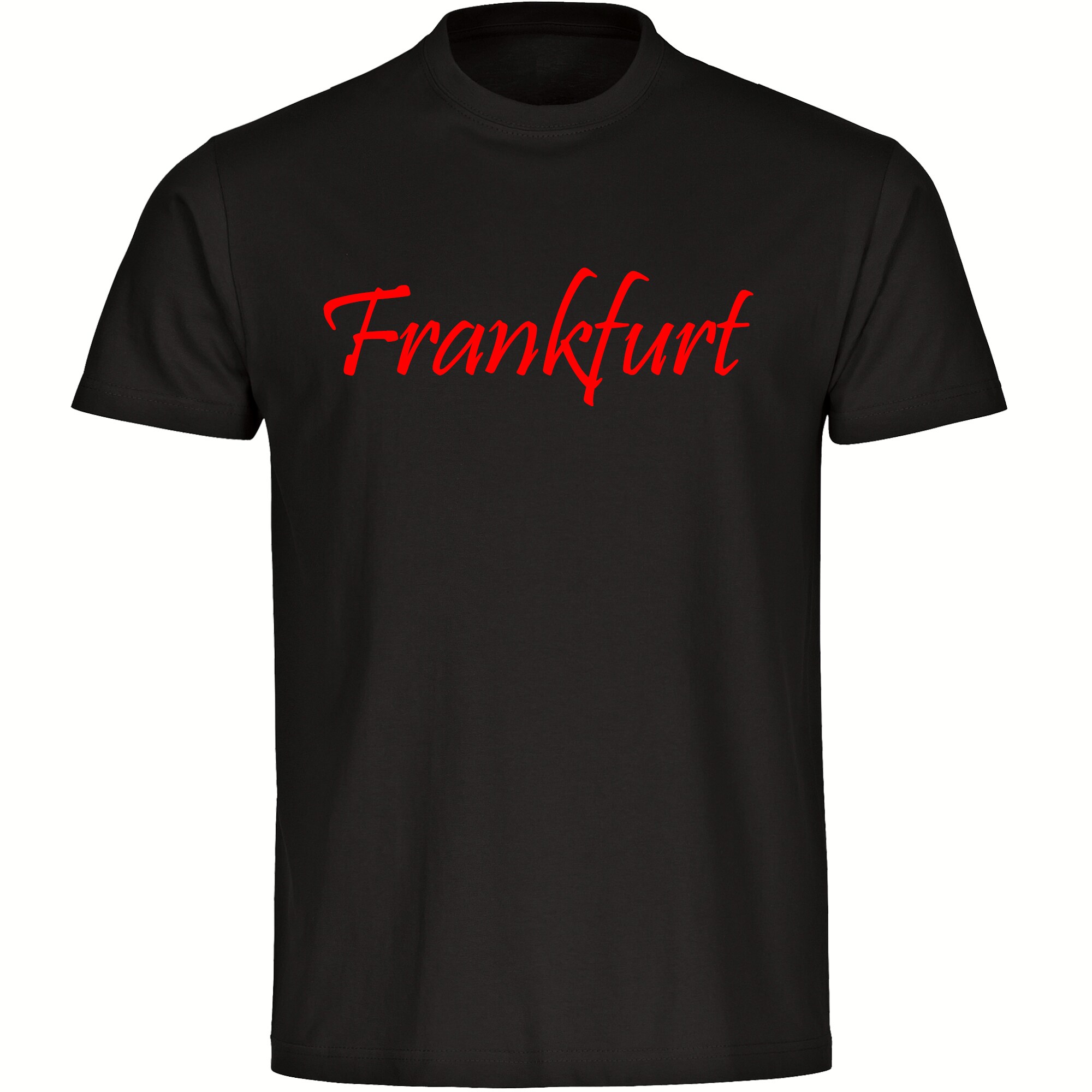 multifanshop Herren T-Shirt - Frankfurt - Schriftzug - Druck rot - M&auml;nner - Bild 1