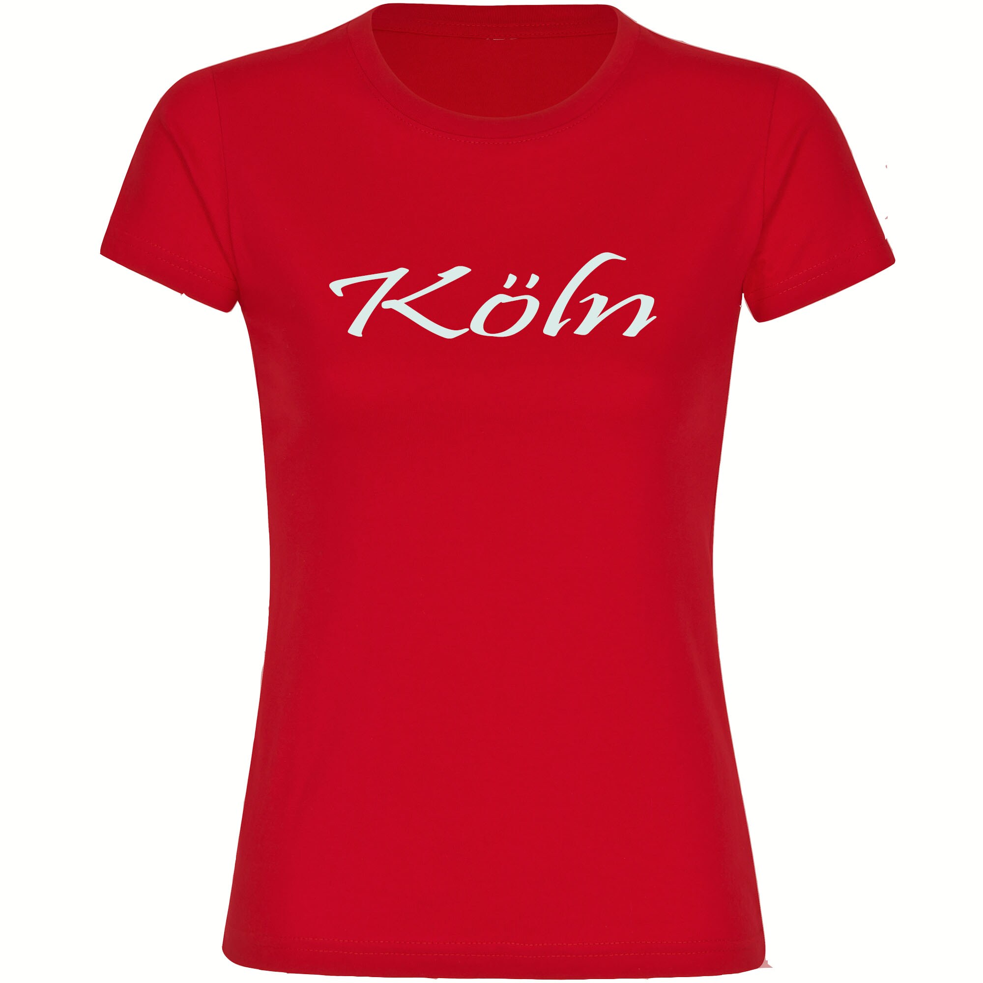 multifanshop Damen T-Shirt - K&ouml;ln - Schriftzug - Druck wei&szlig; - Frauen - Bild 1