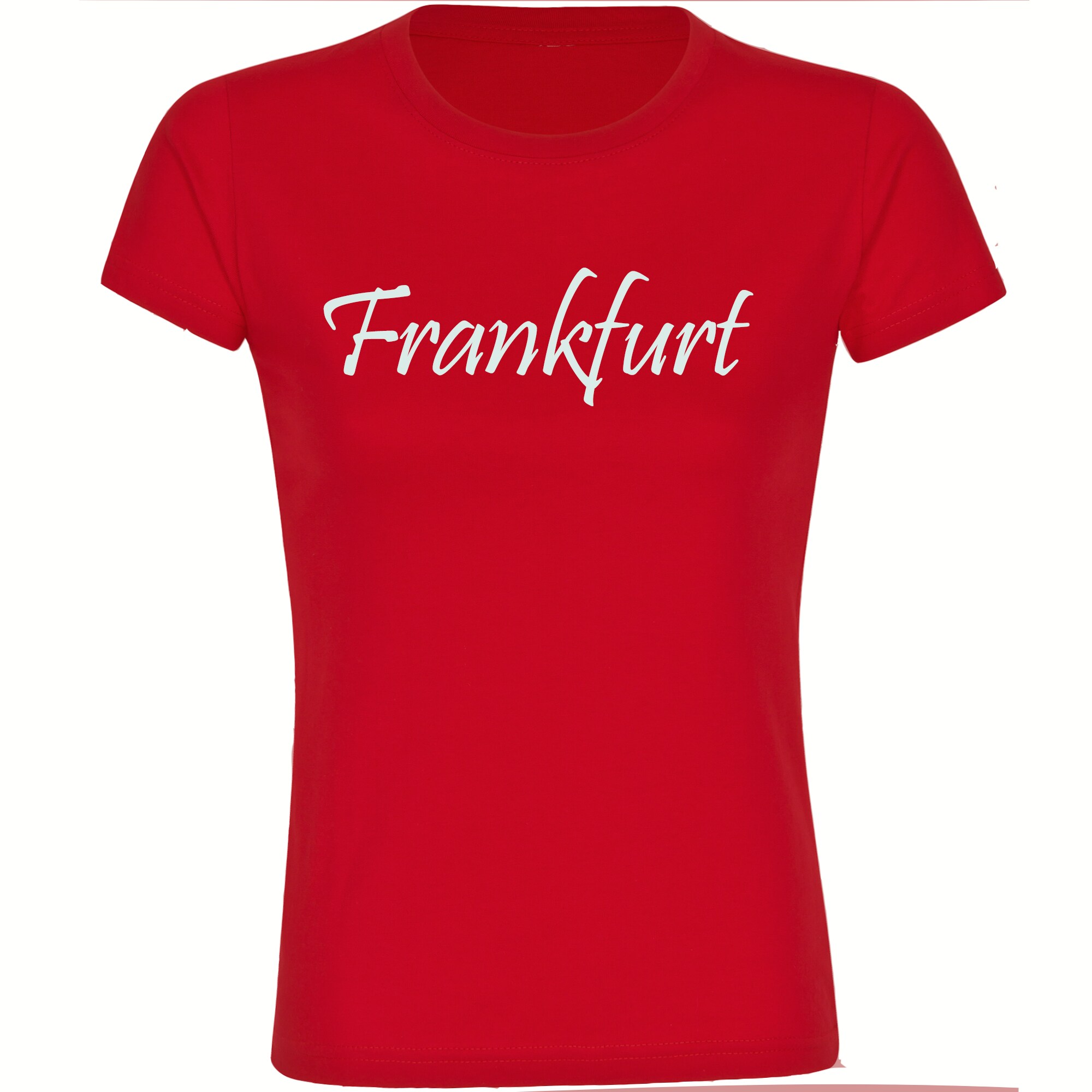 multifanshop Damen T-Shirt - Frankfurt - Schriftzug - Druck wei&szlig; - Frauen - Bild 1