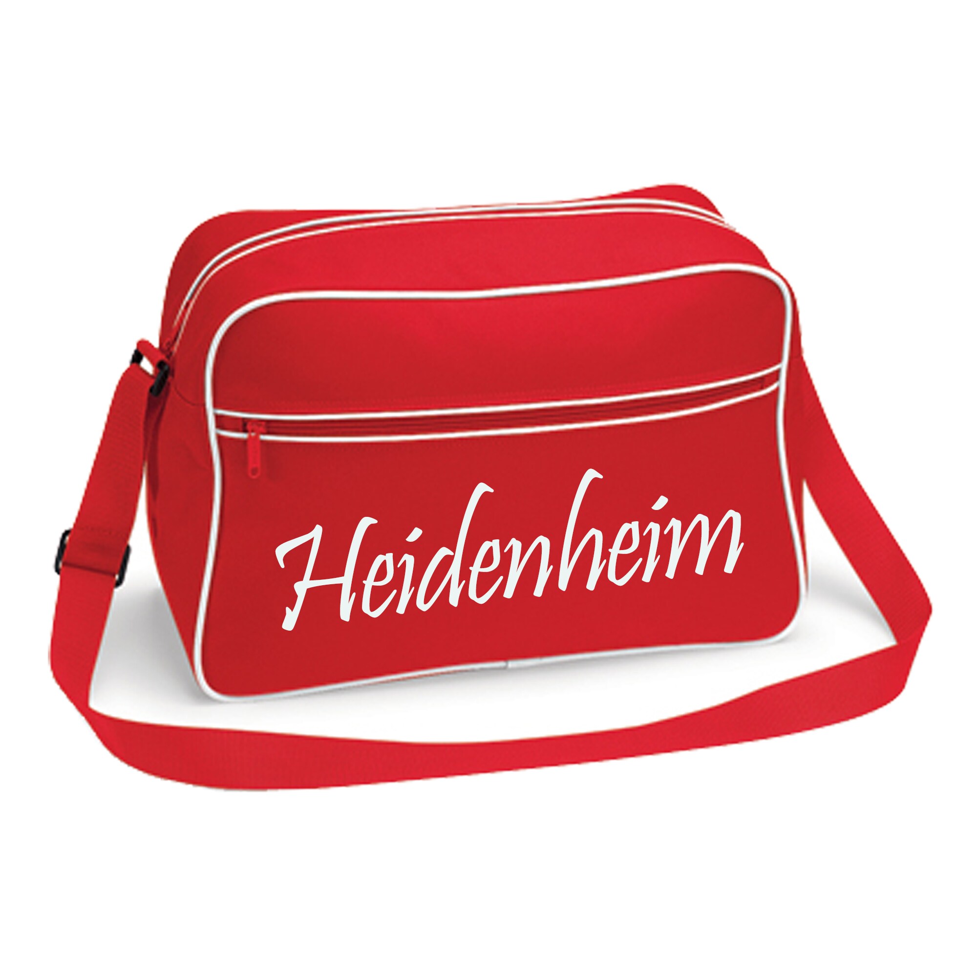 multifanshop Retrotasche - Heidenheim - Schriftzug - Druck wei&szlig; - Tasche - Bild 1