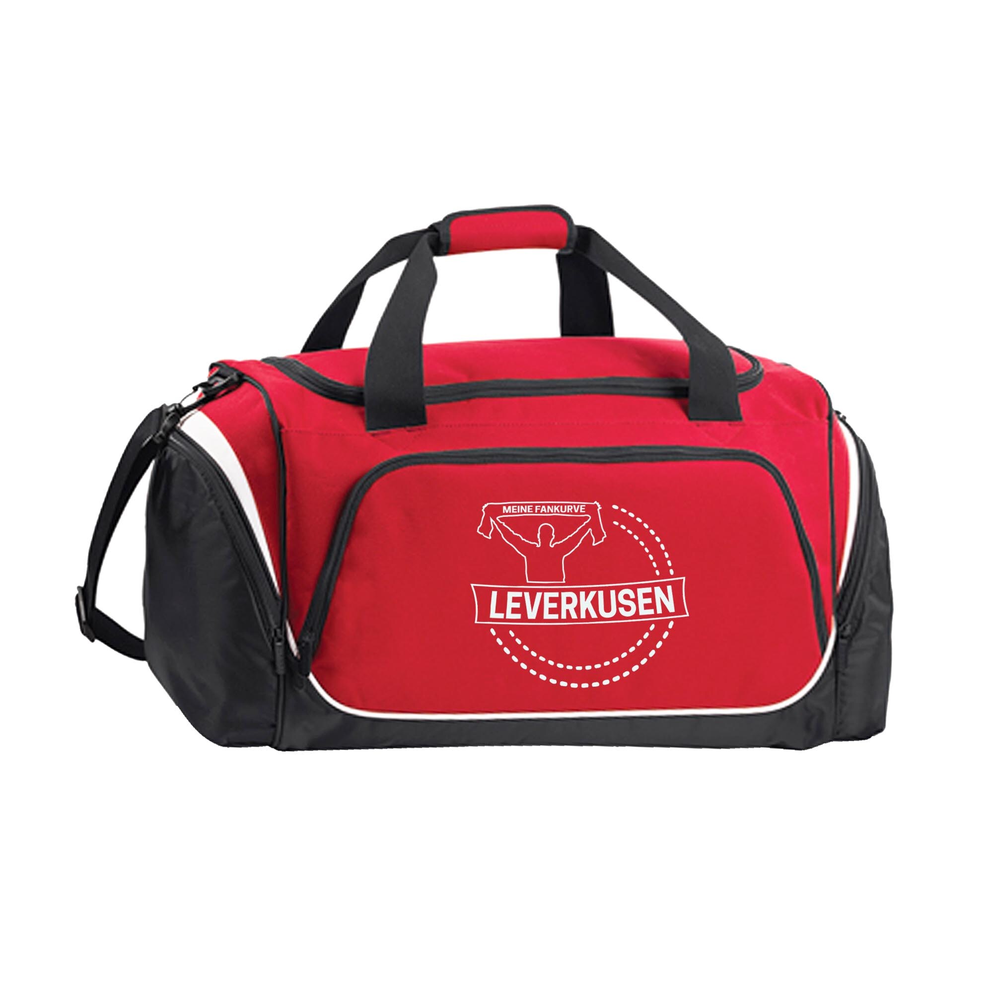 multifanshop Sporttasche - Leverkusen - Meine Fankurve - Druck wei&szlig; - Tasche - Bild 1