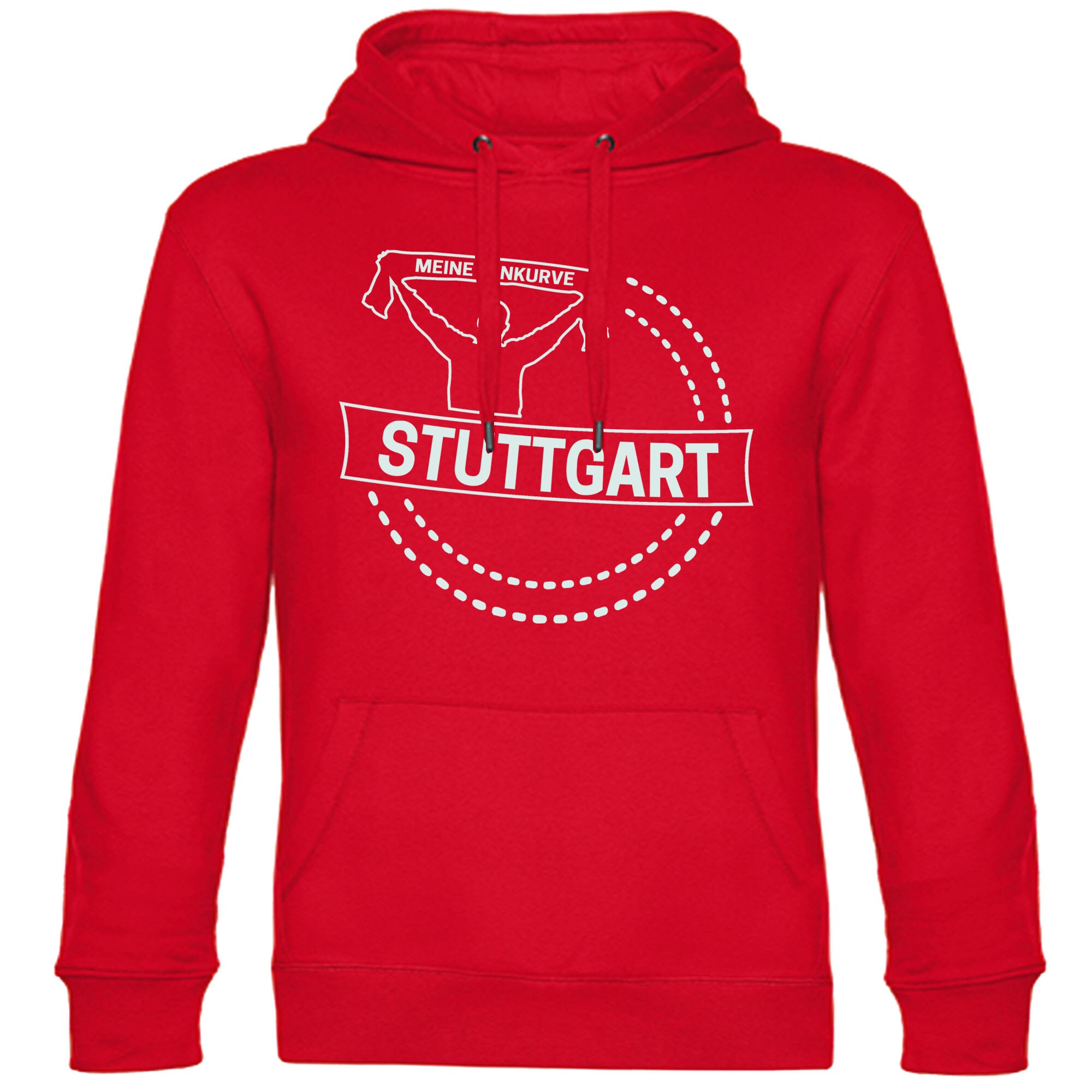 multifanshop Kapuzen Sweatshirt - Stuttgart - Meine Fankurve - Druck wei&szlig; - Hoodie - Bild 1