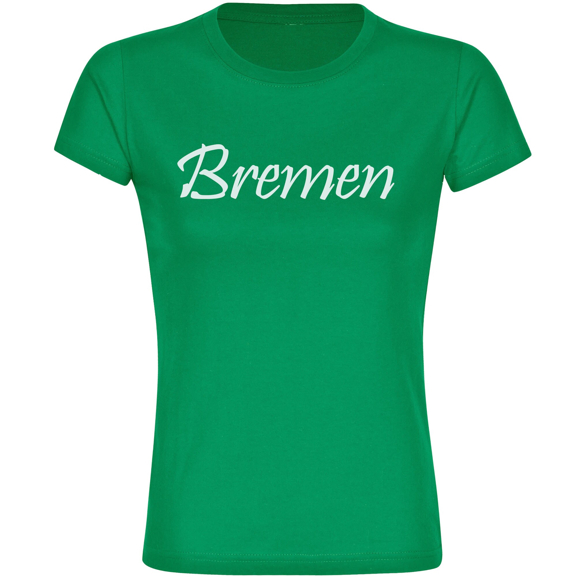 multifanshop Damen T-Shirt - Bremen - Schriftzug - Druck wei&szlig; - Frauen - Bild 1