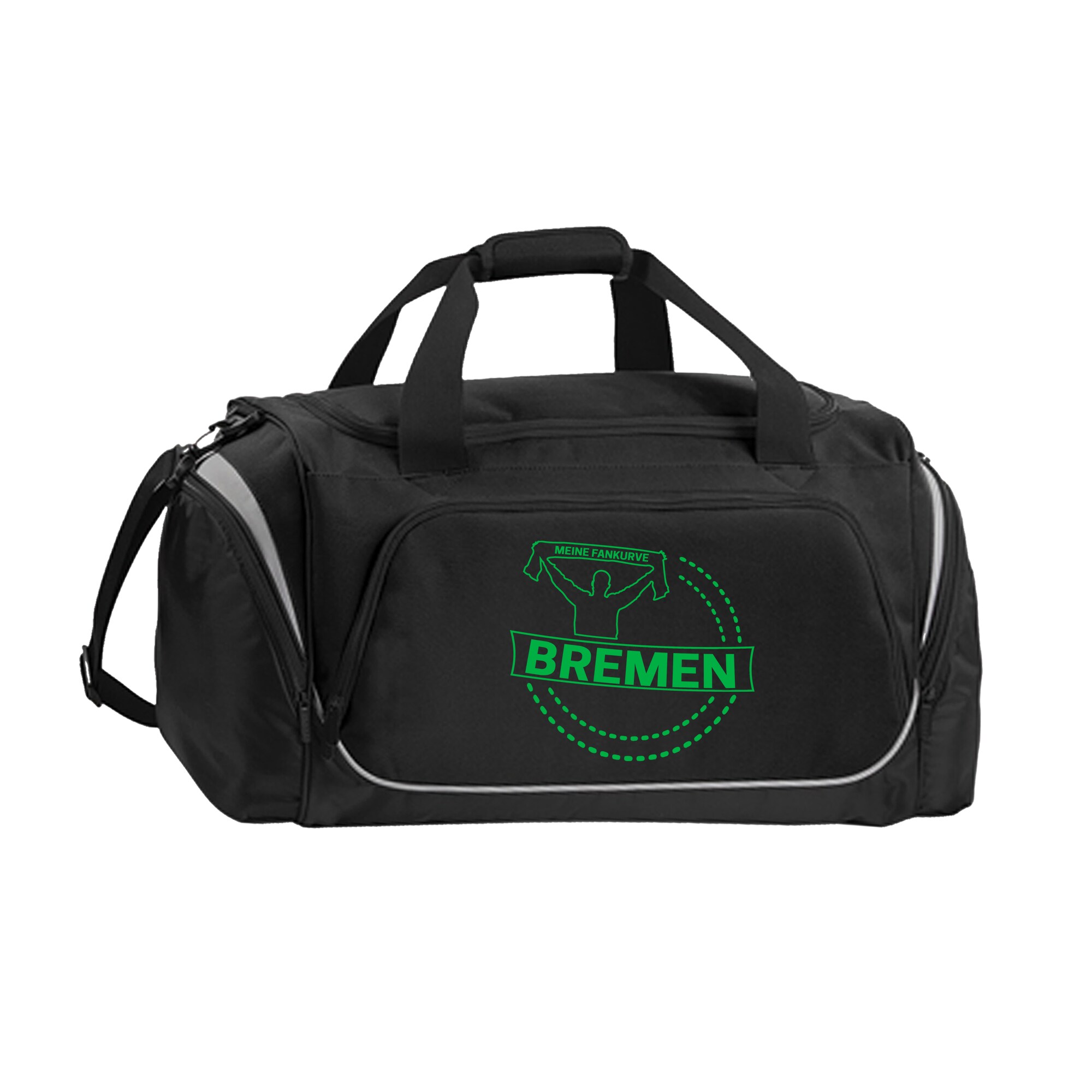 multifanshop Sporttasche - Bremen - Meine Fankurve - Druck gr&uuml;n - Tasche - Bild 1