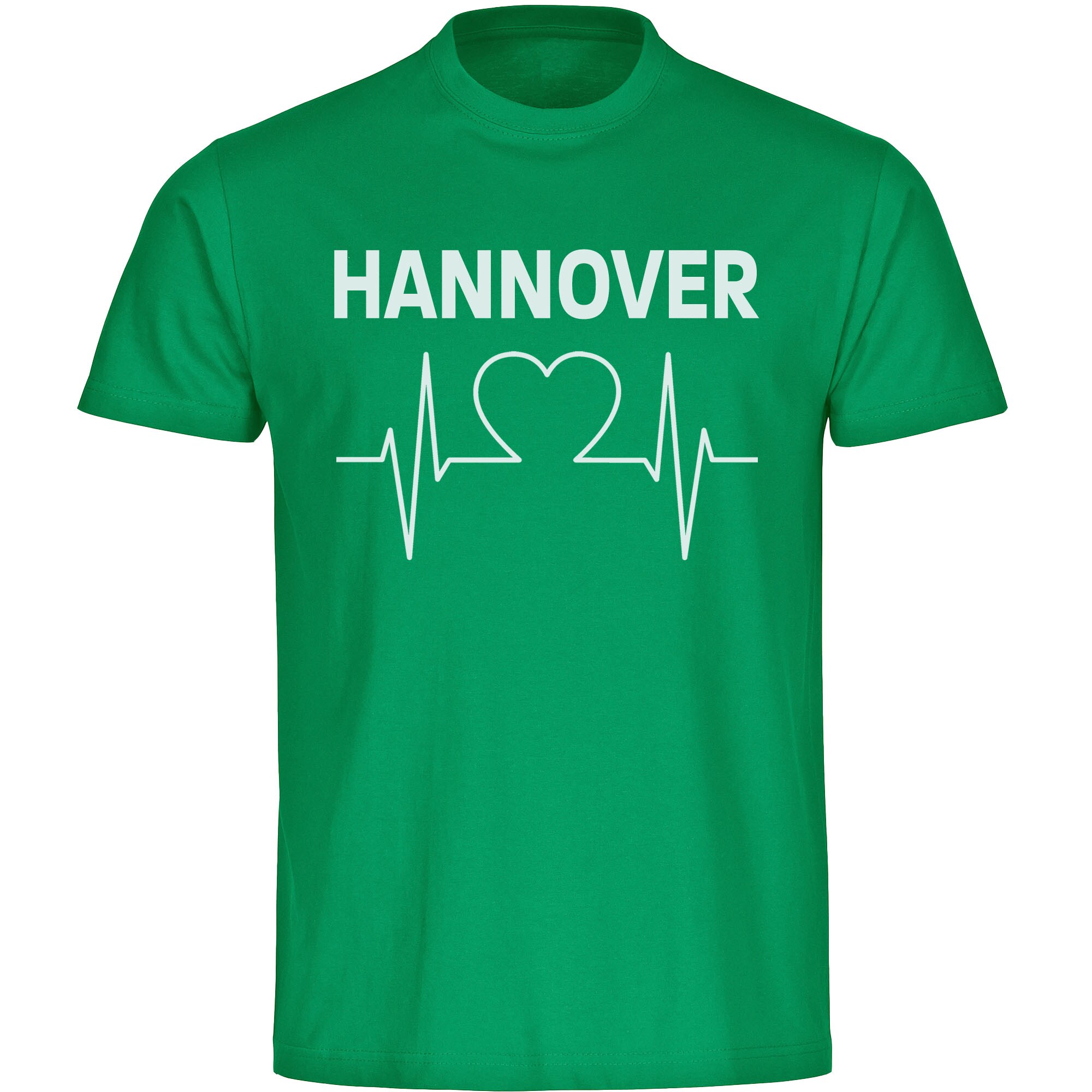 multifanshop Herren T-Shirt - Hannover - Herzschlag - Druck wei&szlig; - M&auml;nner - Bild 1