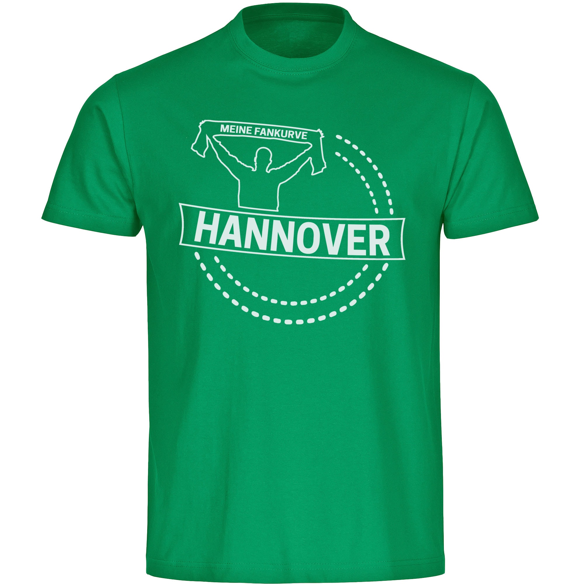 multifanshop Herren T-Shirt - Hannover - Meine Fankurve - Druck wei&szlig; - M&auml;nner - Bild 1