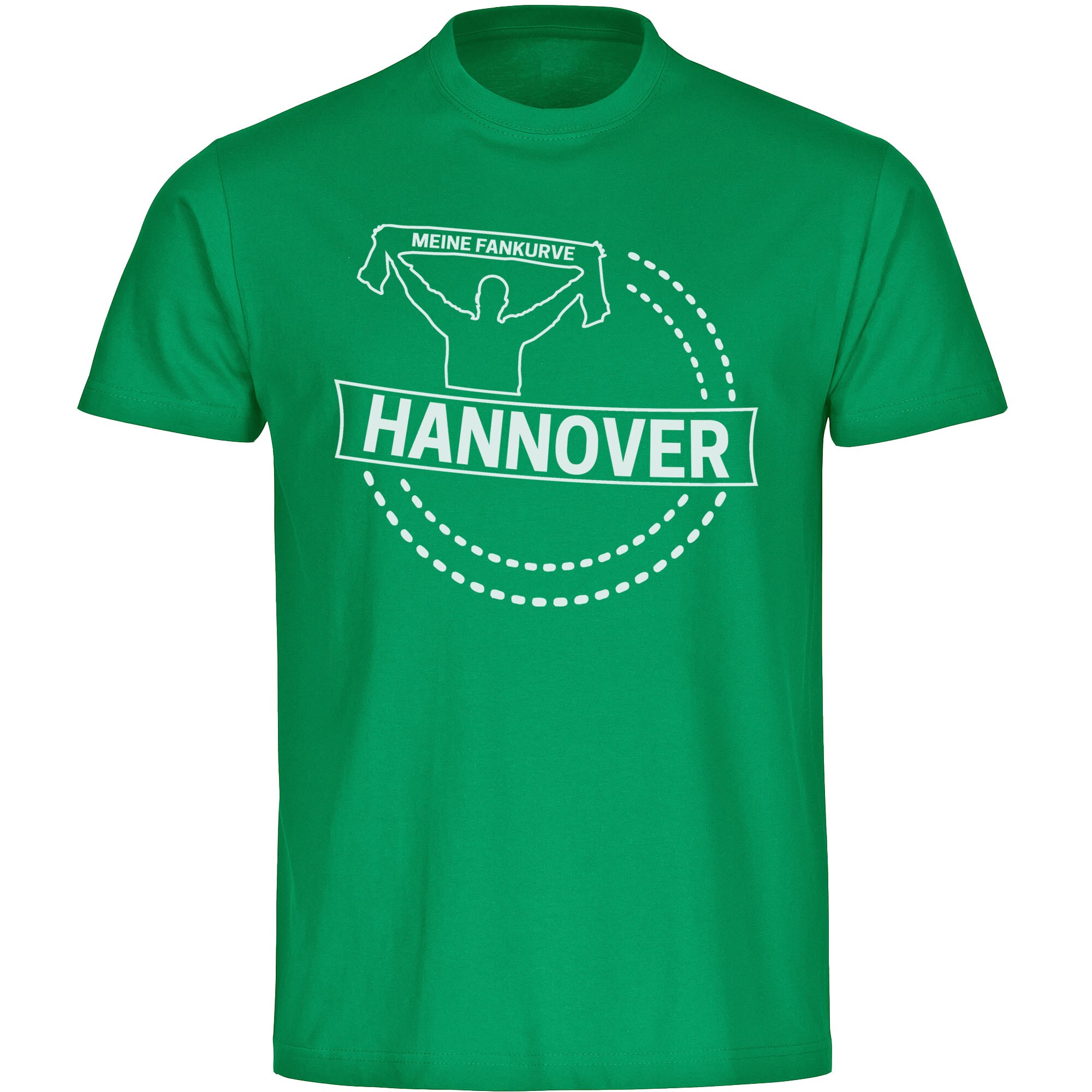 multifanshop Herren T-Shirt - Hannover - Meine Fankurve - Druck wei&szlig; - M&auml;nner - Bild 1