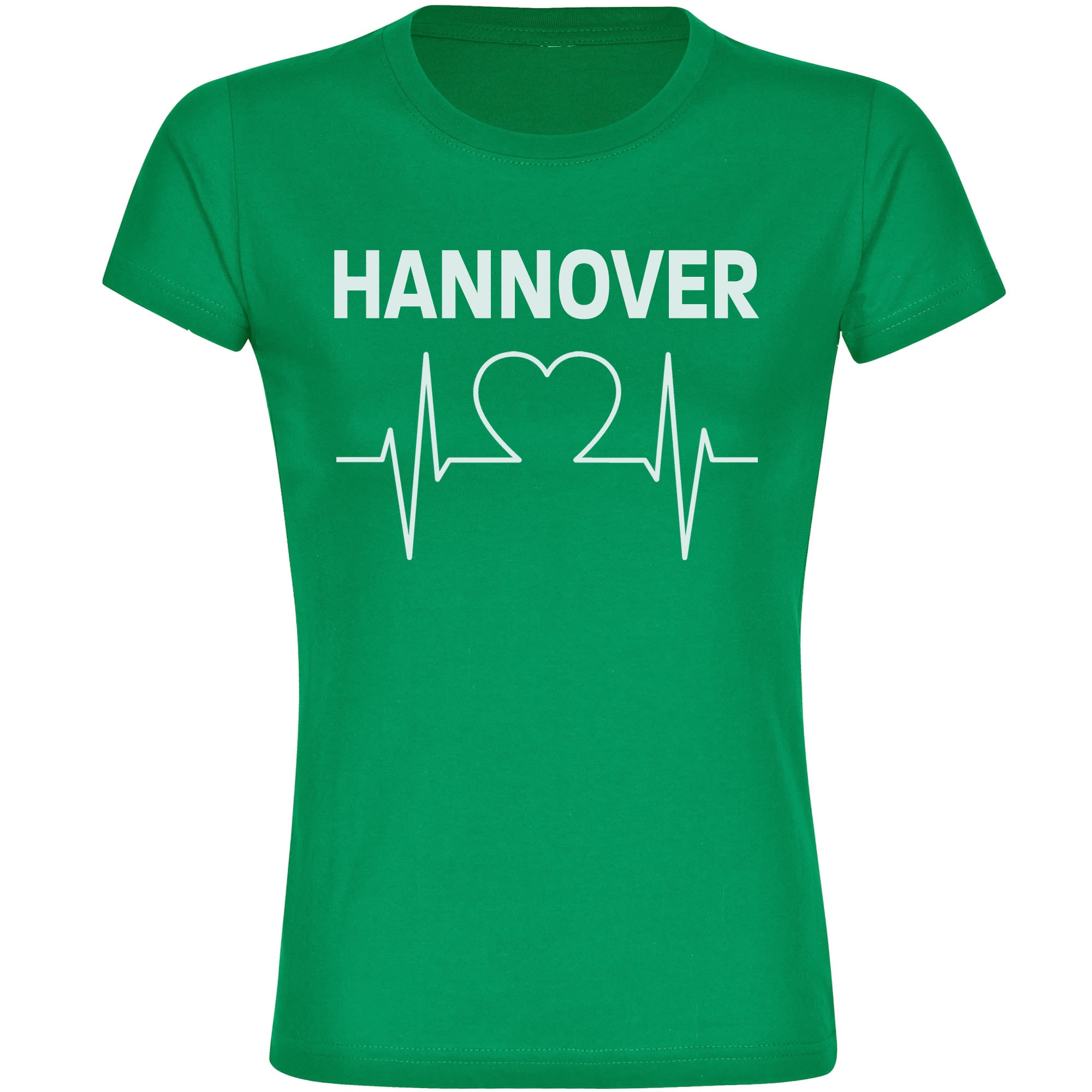 multifanshop Damen T-Shirt - Hannover - Herzschlag - Druck wei&szlig; - Frauen - Bild 1