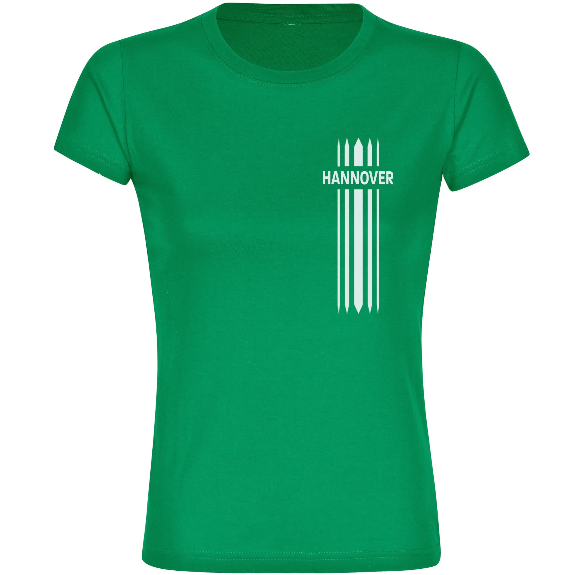 multifanshop Damen T-Shirt - Hannover - Streifen - Druck wei&szlig; - Frauen - Bild 1