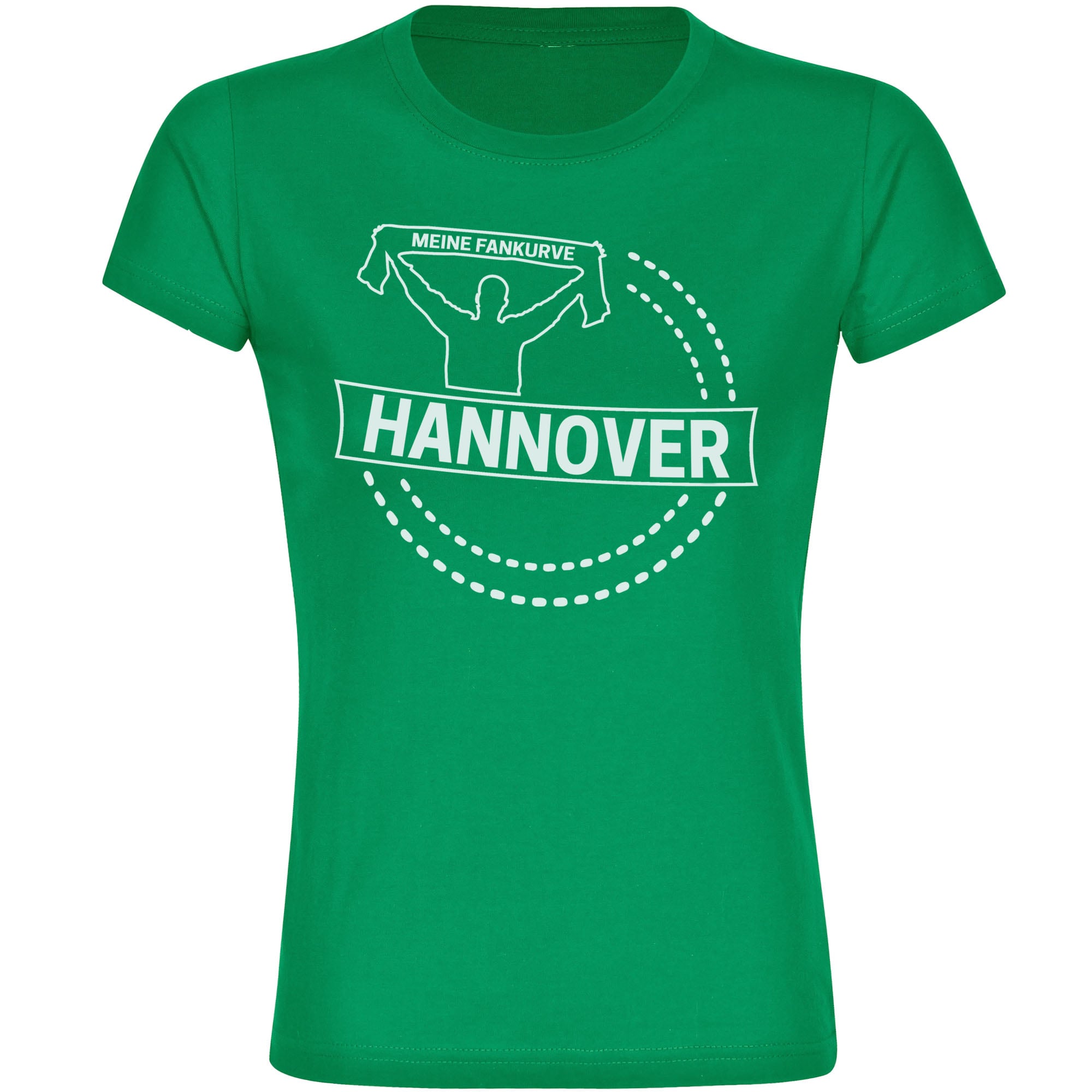 multifanshop Damen T-Shirt - Hannover - Meine Fankurve - Druck wei&szlig; - Frauen - Bild 1