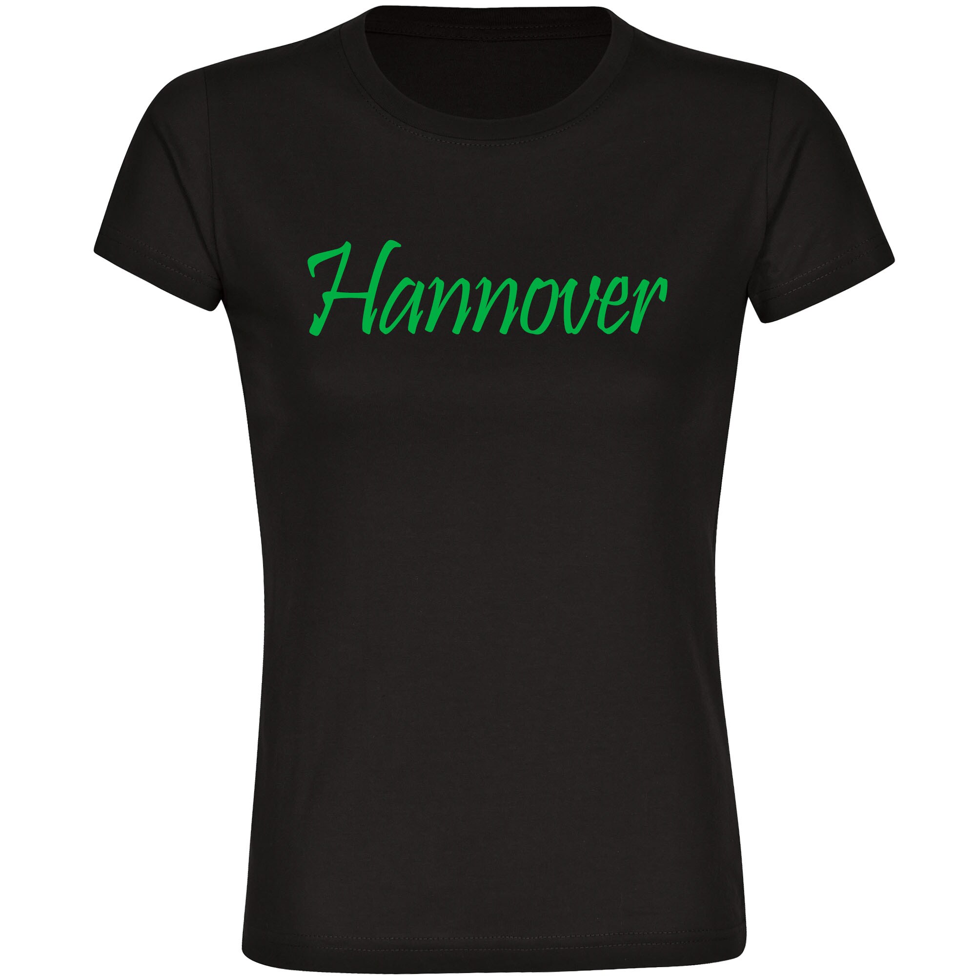 multifanshop Damen T-Shirt - Hannover - Schriftzug - Druck gr&uuml;n - Frauen - Bild 1