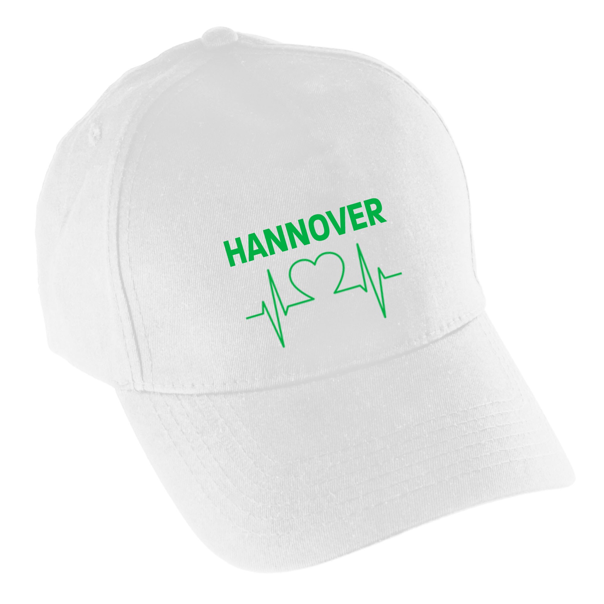 multifanshop Baseballcap - Hannover - Herzschlag - Druck gr&uuml;n - M&uuml;tze - Bild 1