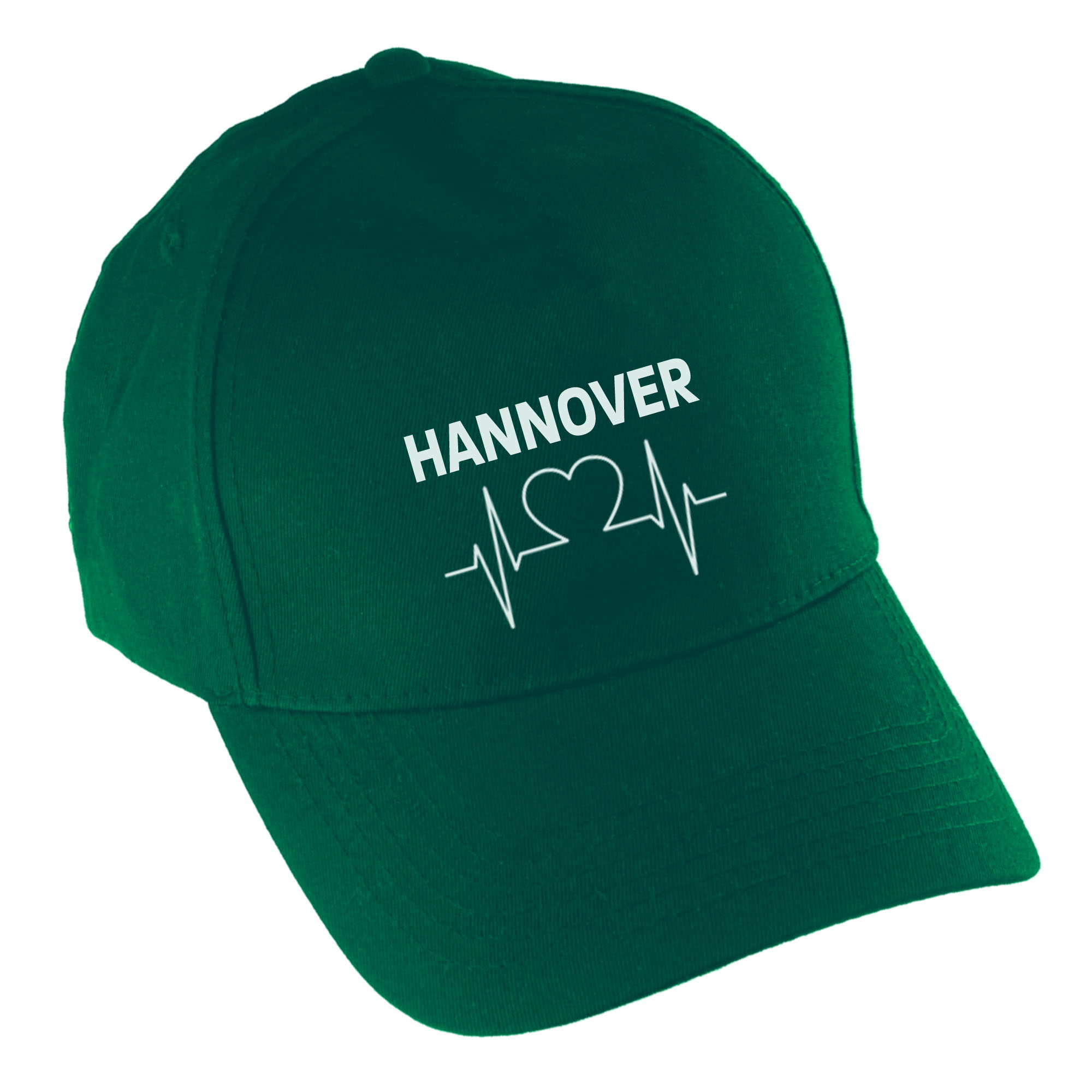 multifanshop Baseballcap - Hannover - Herzschlag - Druck wei&szlig; - M&uuml;tze - Bild 1