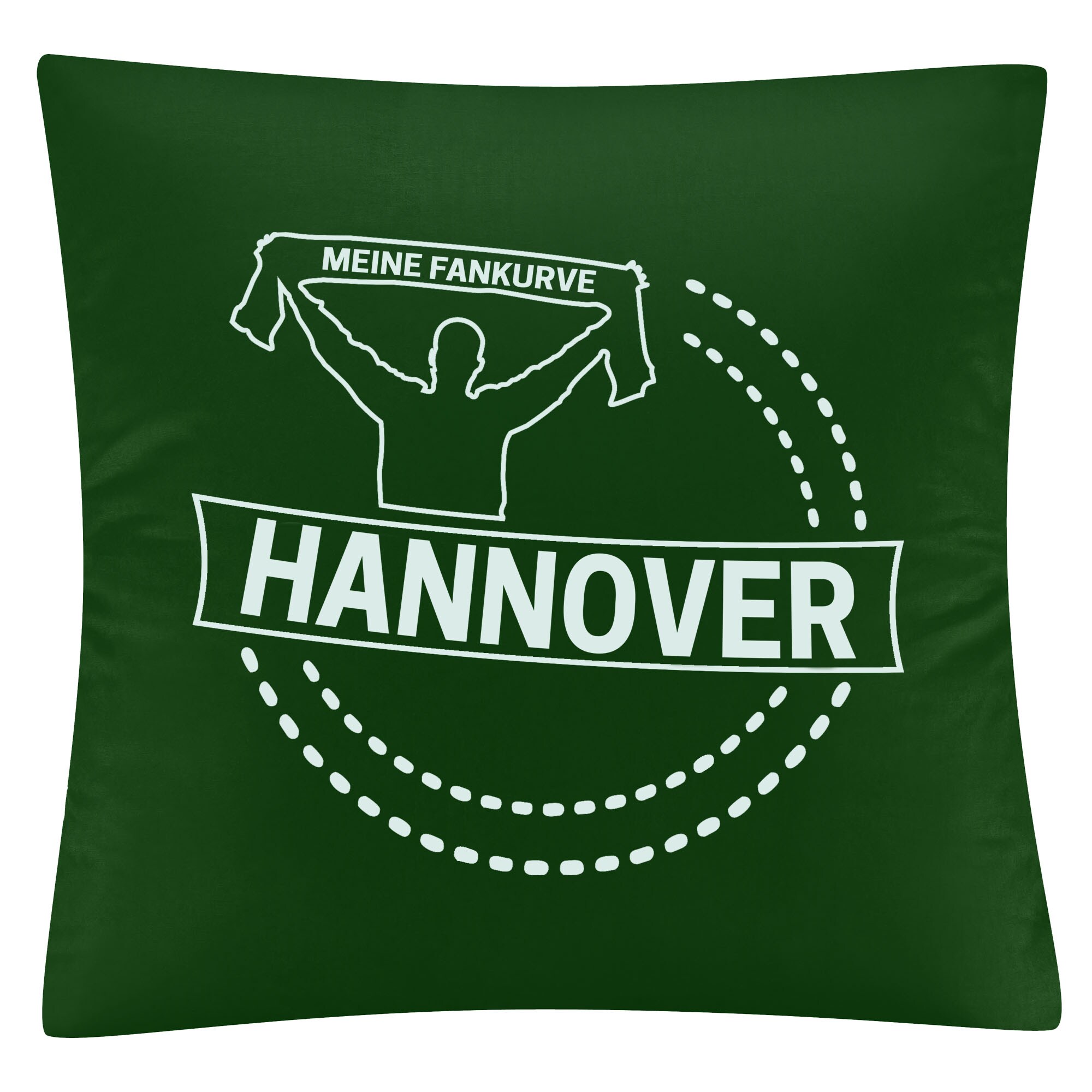 multifanshop Kissenbezug - Hannover - Meine Fankurve - Druck wei&szlig; - Kissen - Bild 1