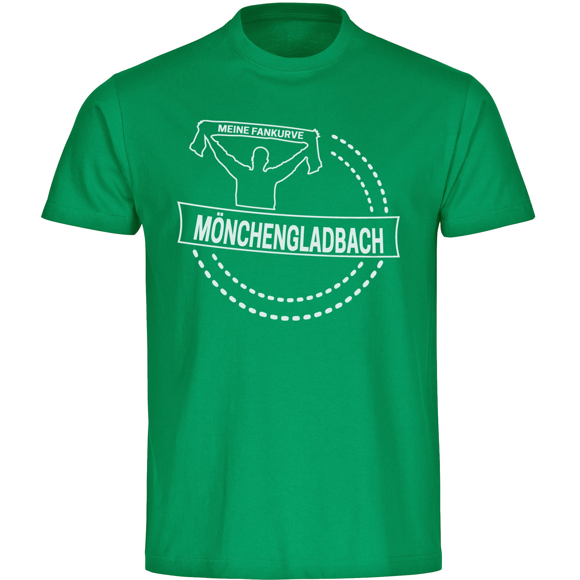 multifanshop Herren T-Shirt - M&ouml;nchengladbach - Meine Fankurve - Druck wei&szlig; - M&auml;nner - Bild 1