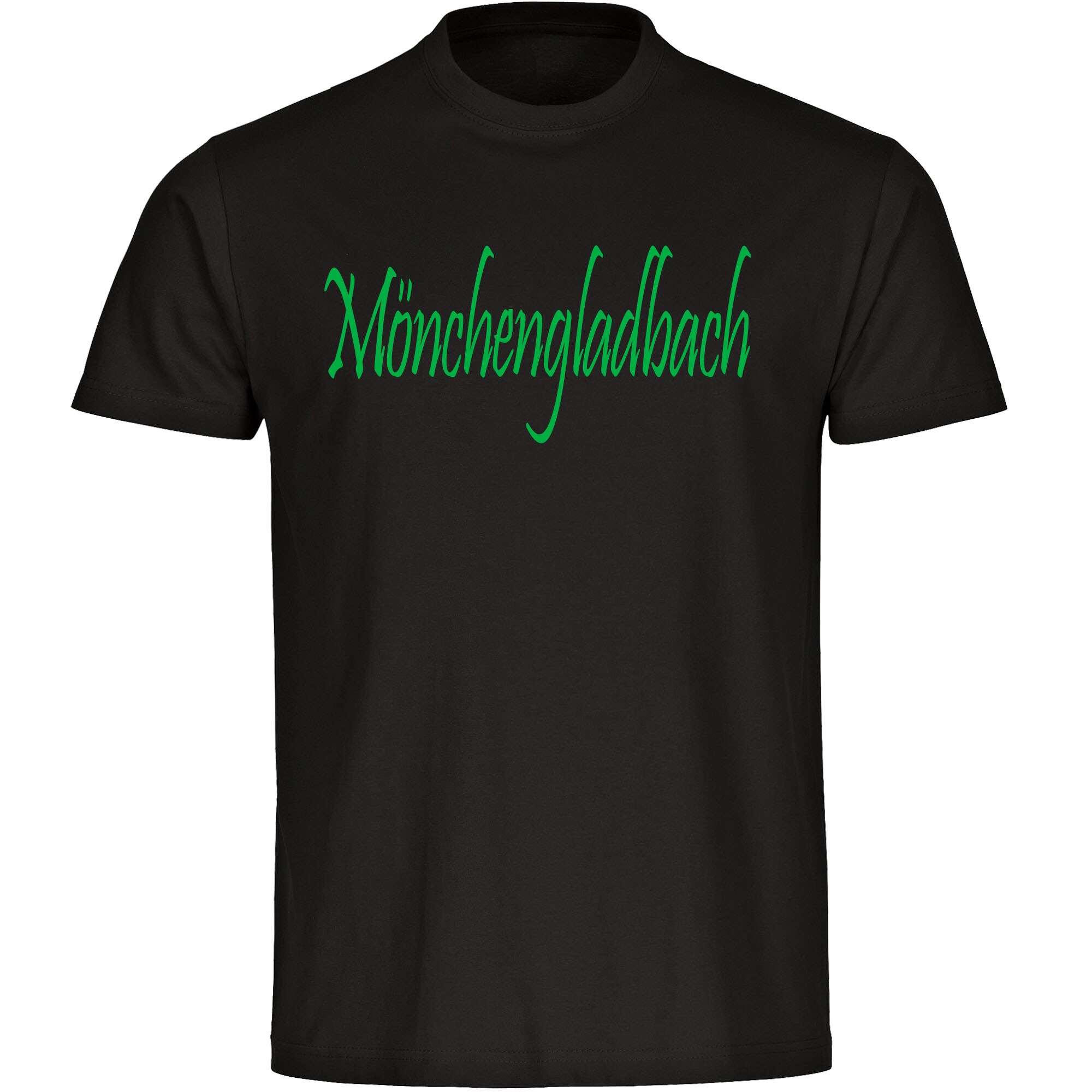 multifanshop Herren T-Shirt - M&ouml;nchengladbach - Schriftzug - Druck gr&uuml;n - M&auml;nner - Bild 1
