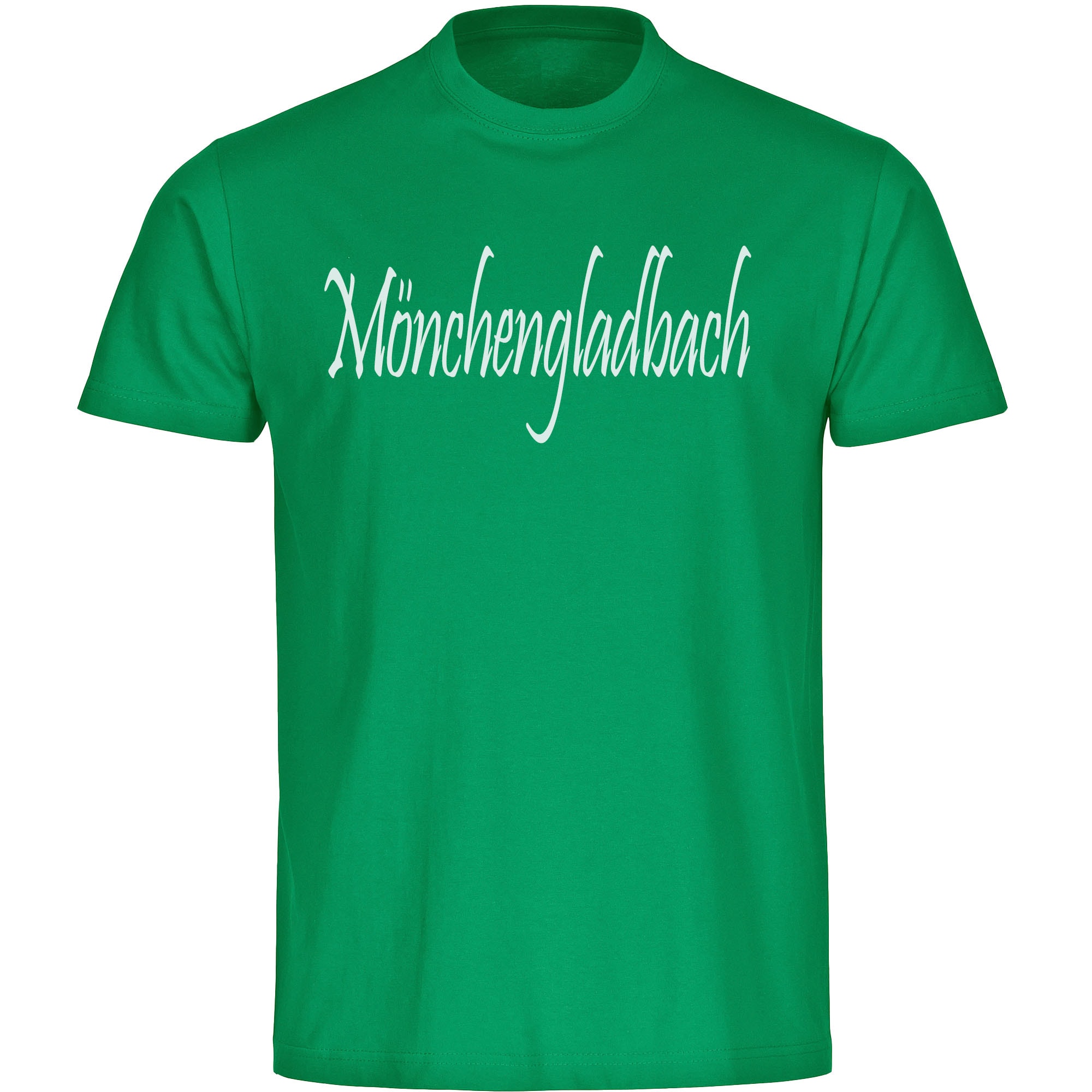 multifanshop Herren T-Shirt - M&ouml;nchengladbach - Schriftzug - Druck wei&szlig; - M&auml;nner - Bild 1