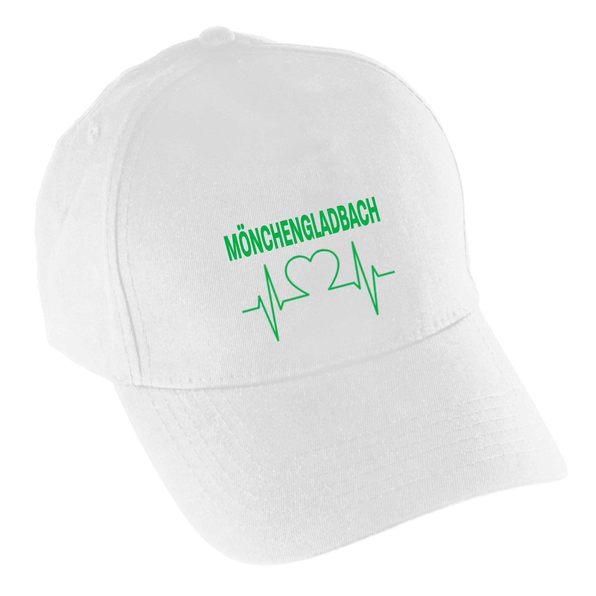 multifanshop Baseballcap - M&ouml;nchengladbach - Herzschlag - Druck gr&uuml;n - M&uuml;tze - Bild 1