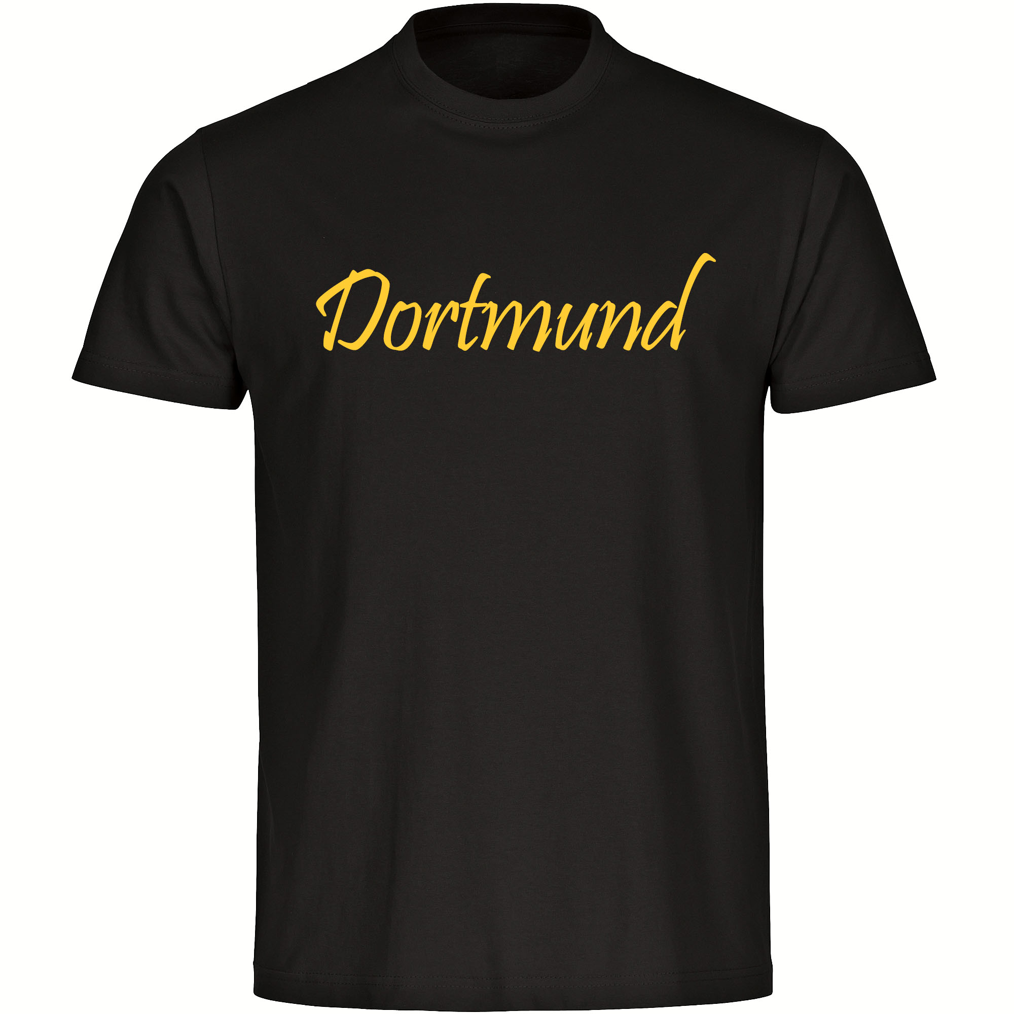 multifanshop Herren T-Shirt - Dortmund - Schriftzug - Druck gelb - M&auml;nner - Bild 1