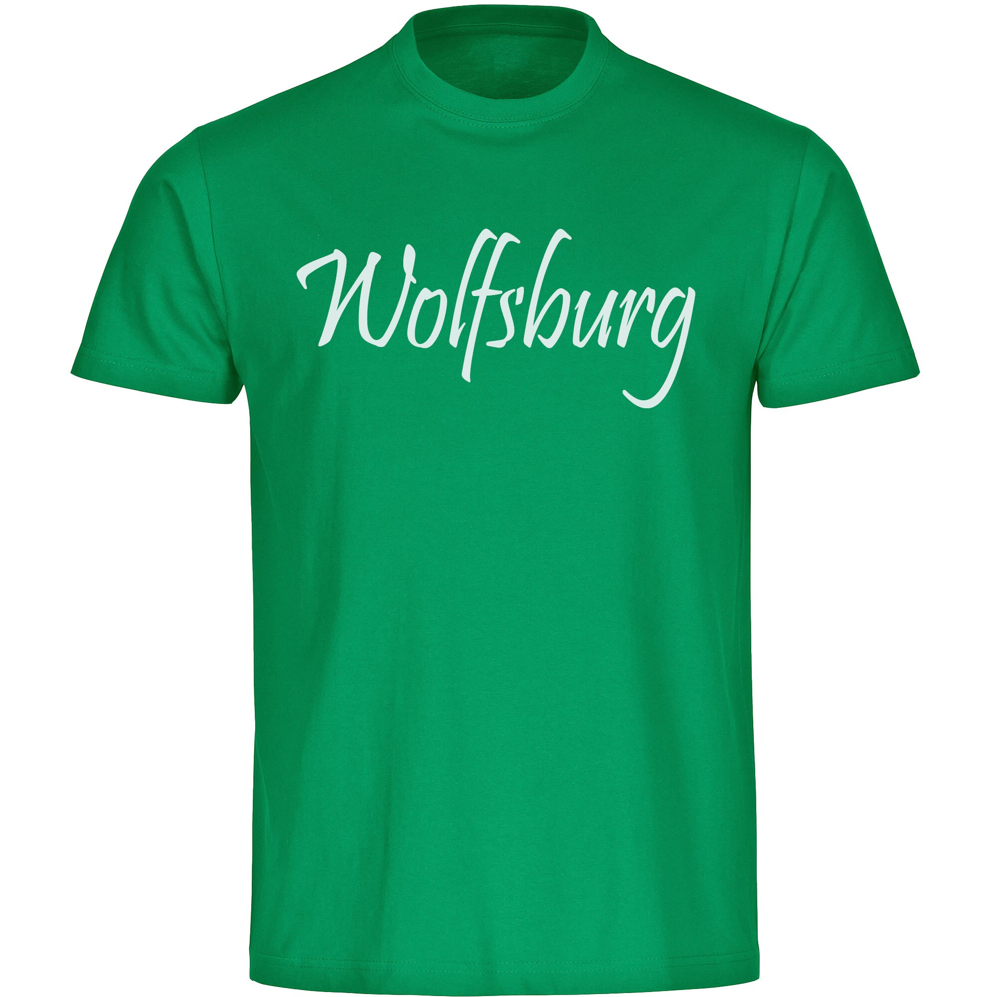 multifanshop Kinder T-Shirt - Wolfsburg - Schriftzug - Druck wei&szlig; - Kind - Bild 1