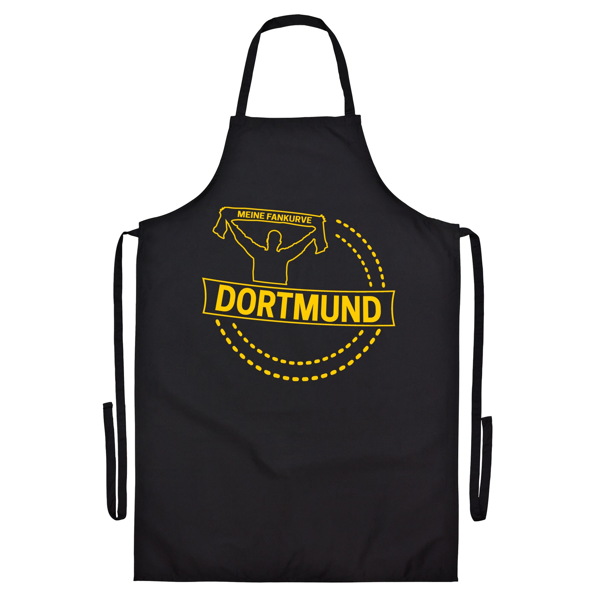 multifanshop Grillsch&uuml;rze - Dortmund - Meine Fankurve - Druck gelb - Sch&uuml;rze - Bild 1