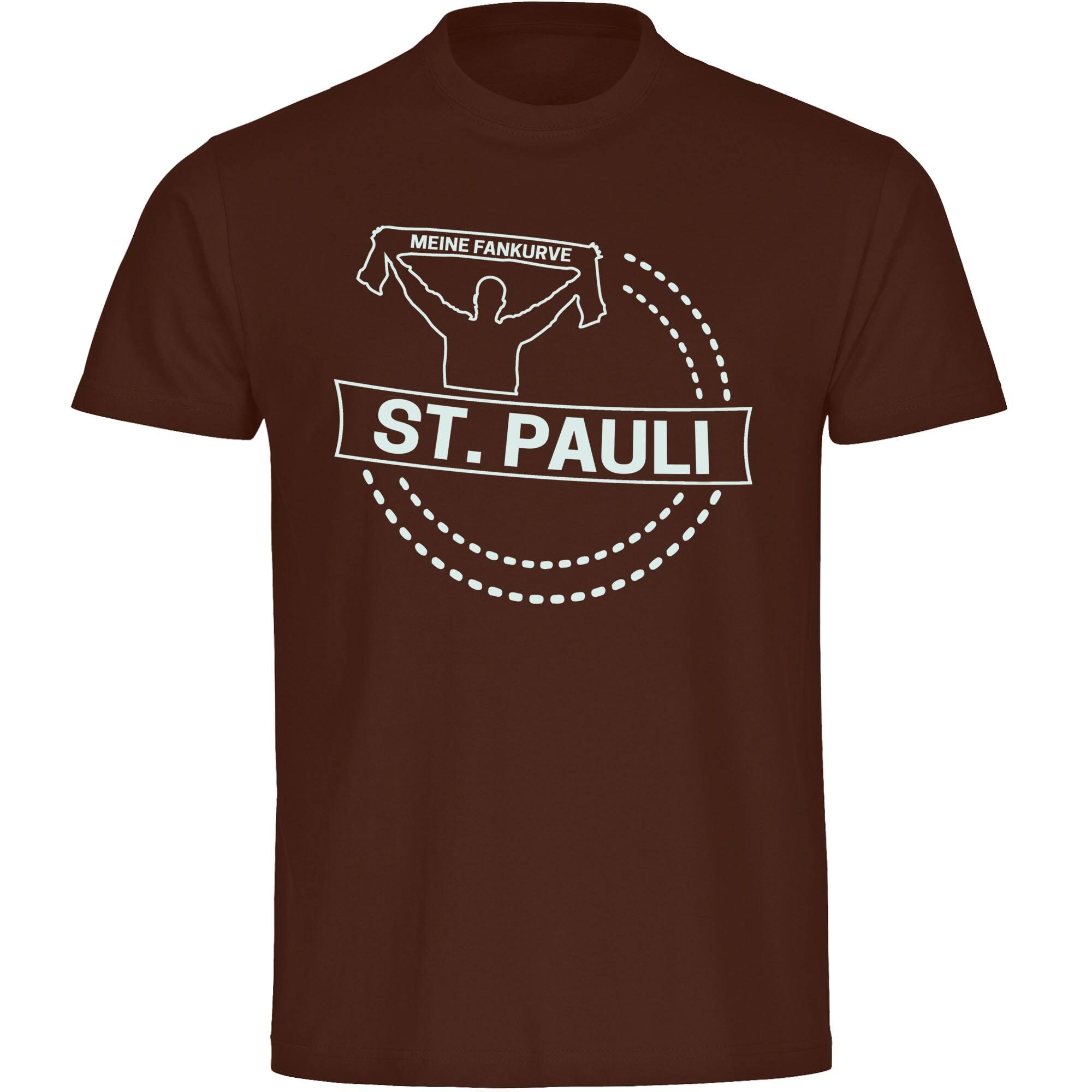 multifanshop Herren T-Shirt - St. Pauli - Meine Fankurve - Druck wei&szlig; - M&auml;nner - Bild 1