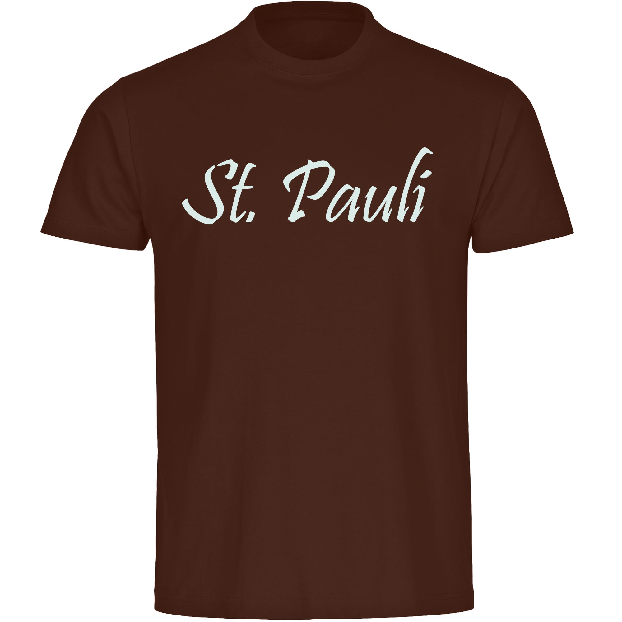 multifanshop Herren T-Shirt - St. Pauli - Schriftzug - Druck wei&szlig; - M&auml;nner - Bild 1