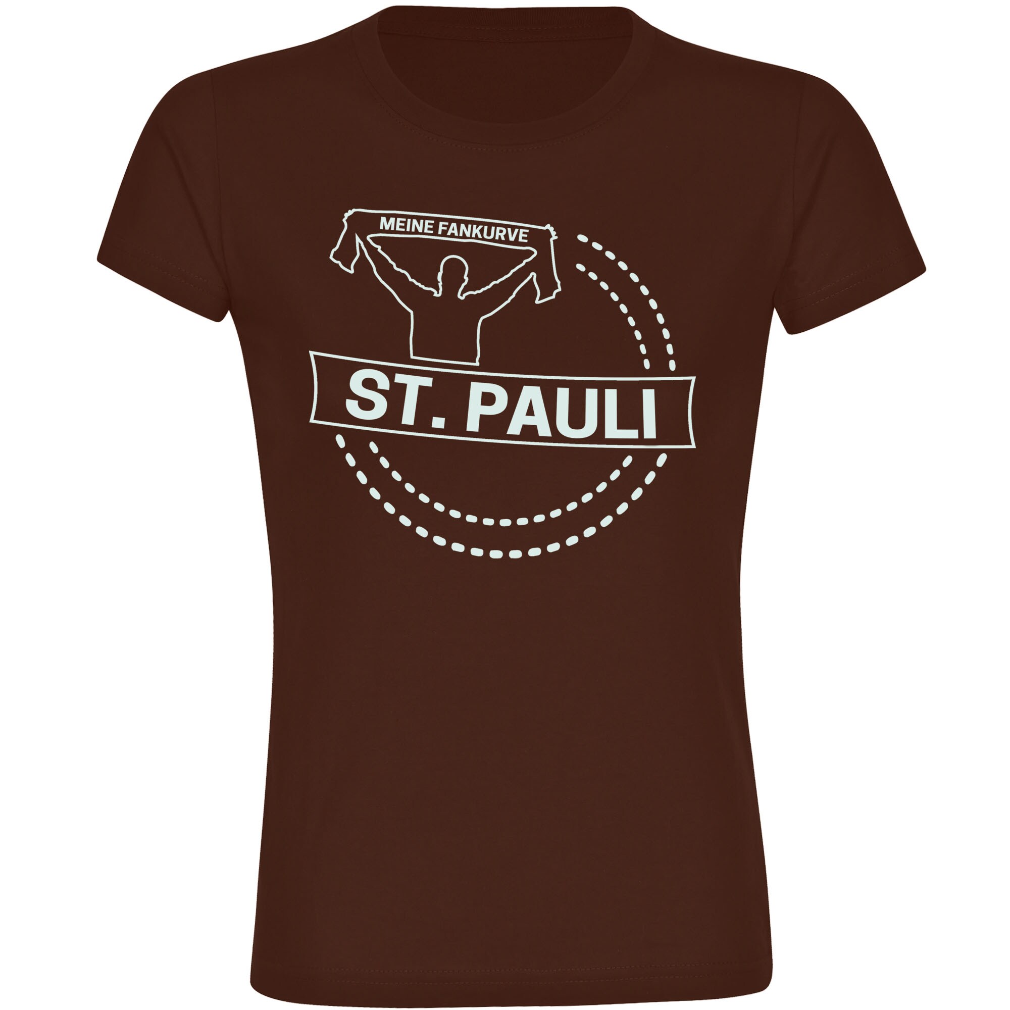 multifanshop Damen T-Shirt - St. Pauli - Meine Fankurve - Druck wei&szlig; - Frauen - Bild 1