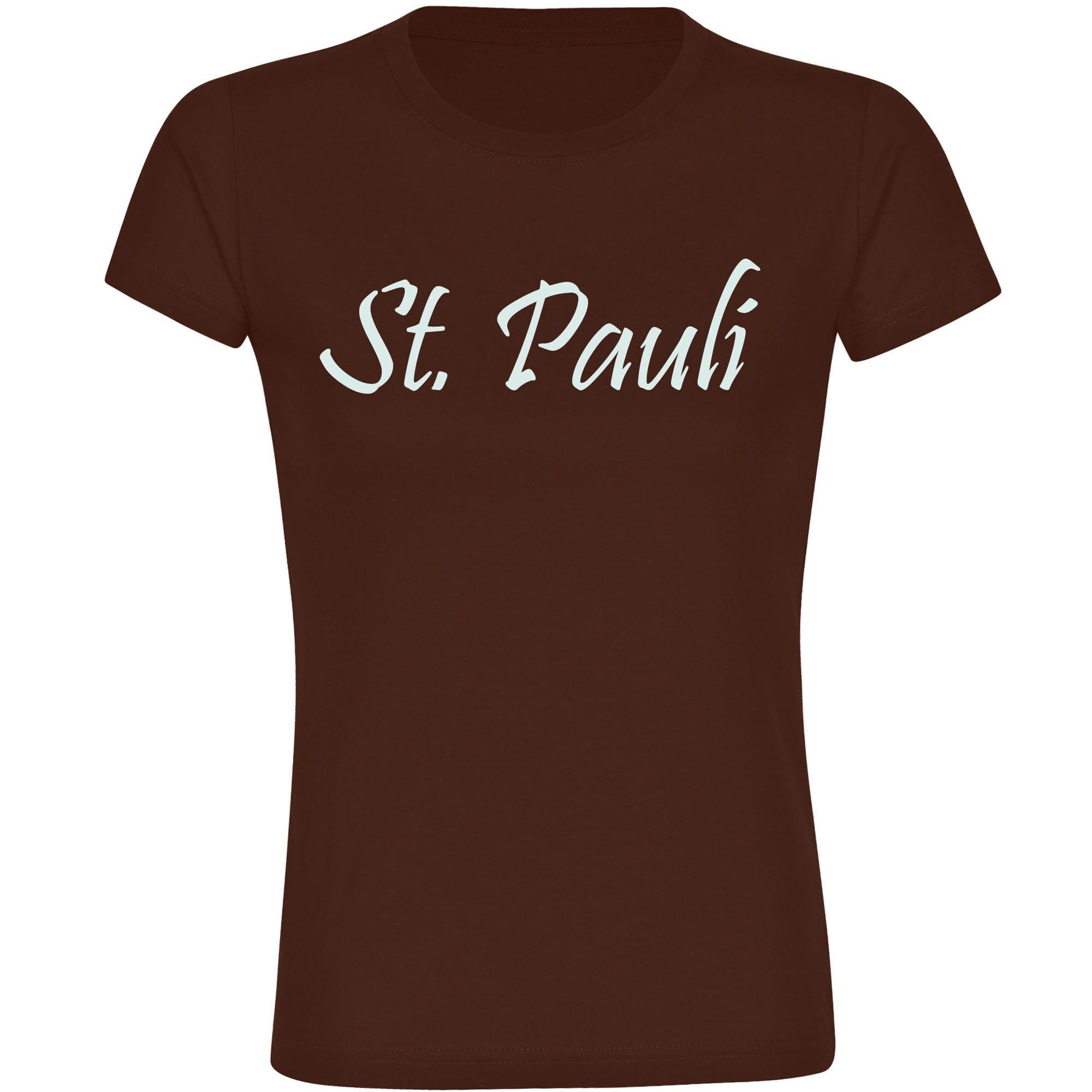 multifanshop Damen T-Shirt - St. Pauli - Schriftzug - Druck wei&szlig; - Frauen - Bild 1
