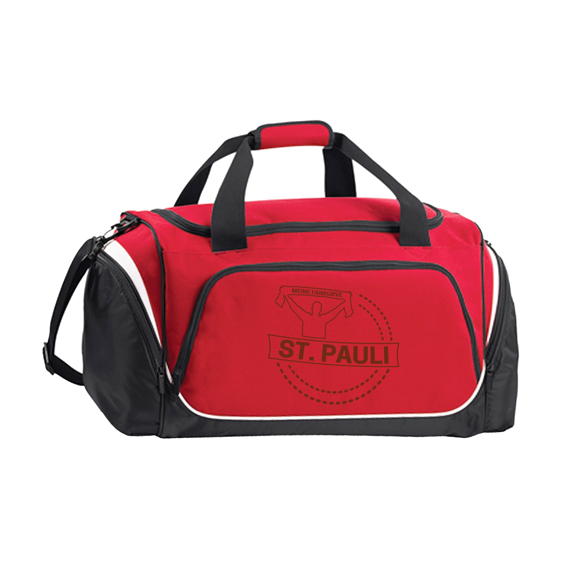 multifanshop Sporttasche - St. Pauli - Meine Fankurve - Druck braun - Tasche - Bild 1