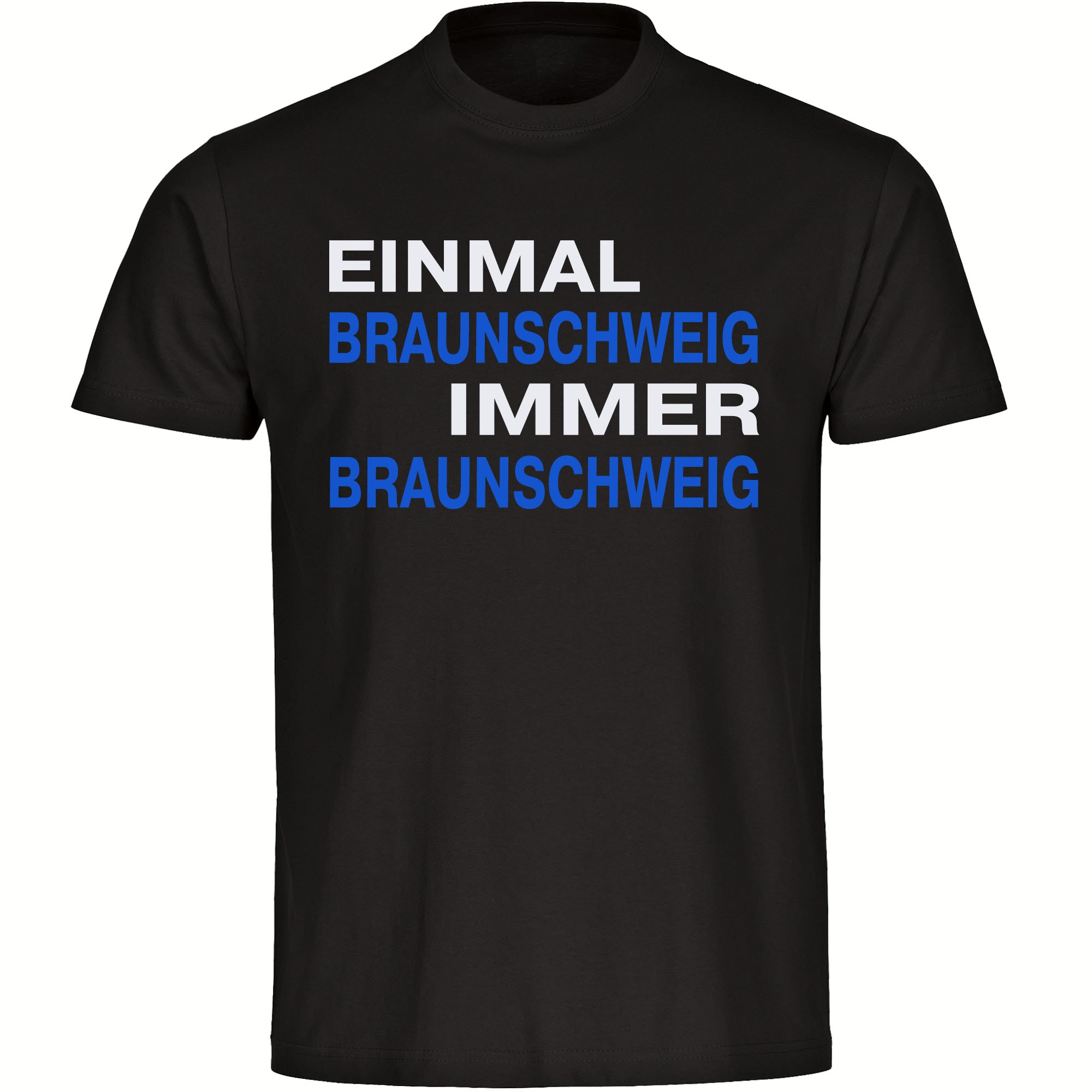 multifanshop Herren T-Shirt - Braunschweig - Einmal Immer - Druck blau - M&auml;nner - Bild 1
