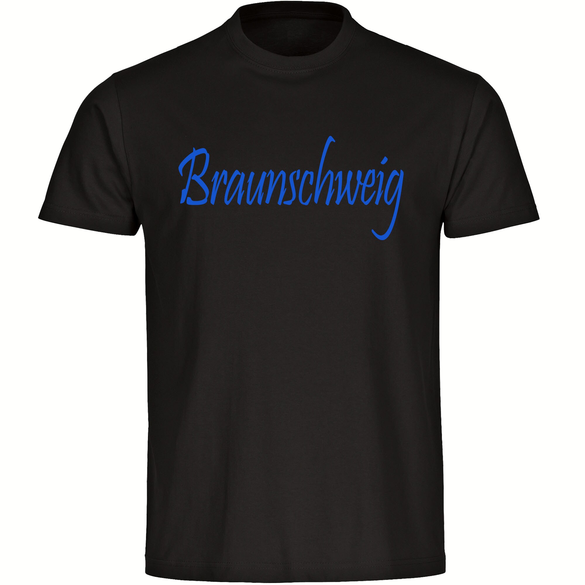 multifanshop Herren T-Shirt - Braunschweig - Schriftzug - Druck blau - M&auml;nner - Bild 1