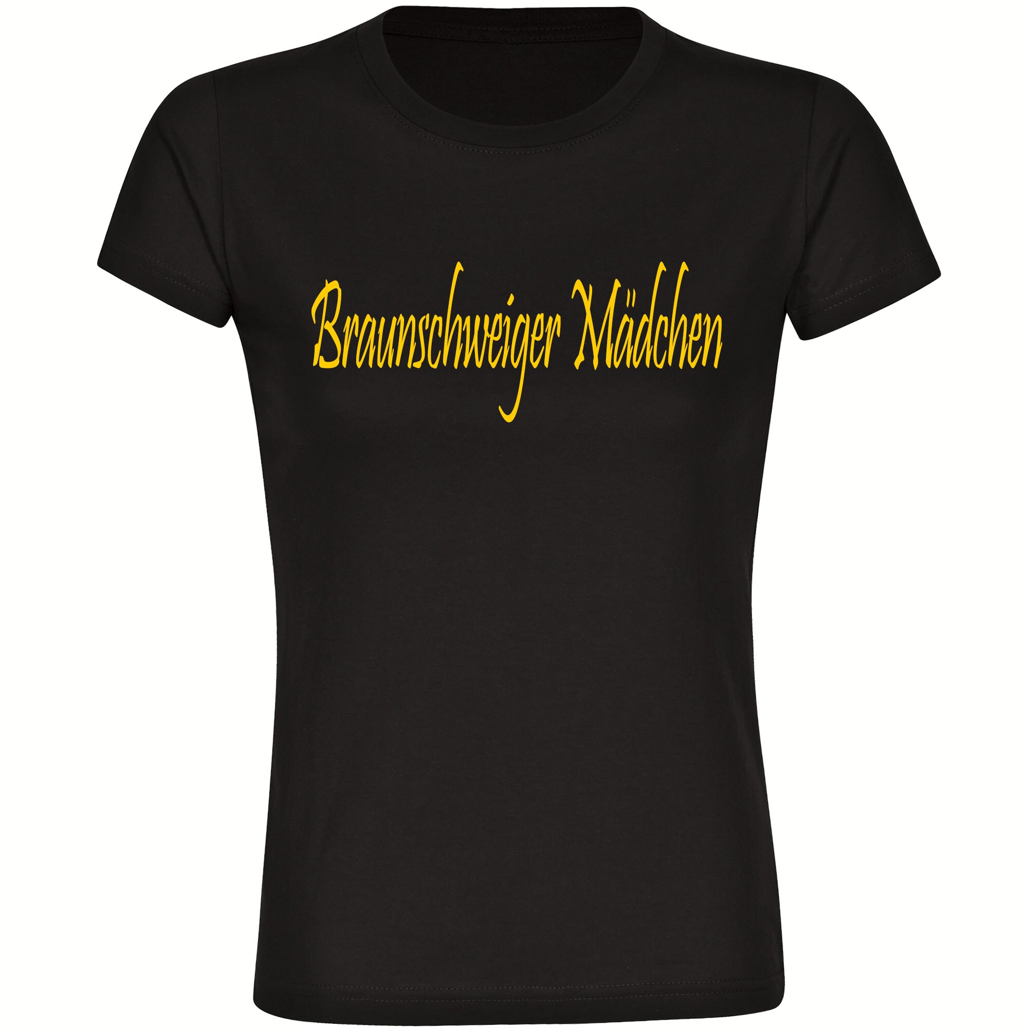 multifanshop Damen T-Shirt - Braunschweig - Braunschweiger M&auml;dchen - Druck gelb - Frauen - Bild 1