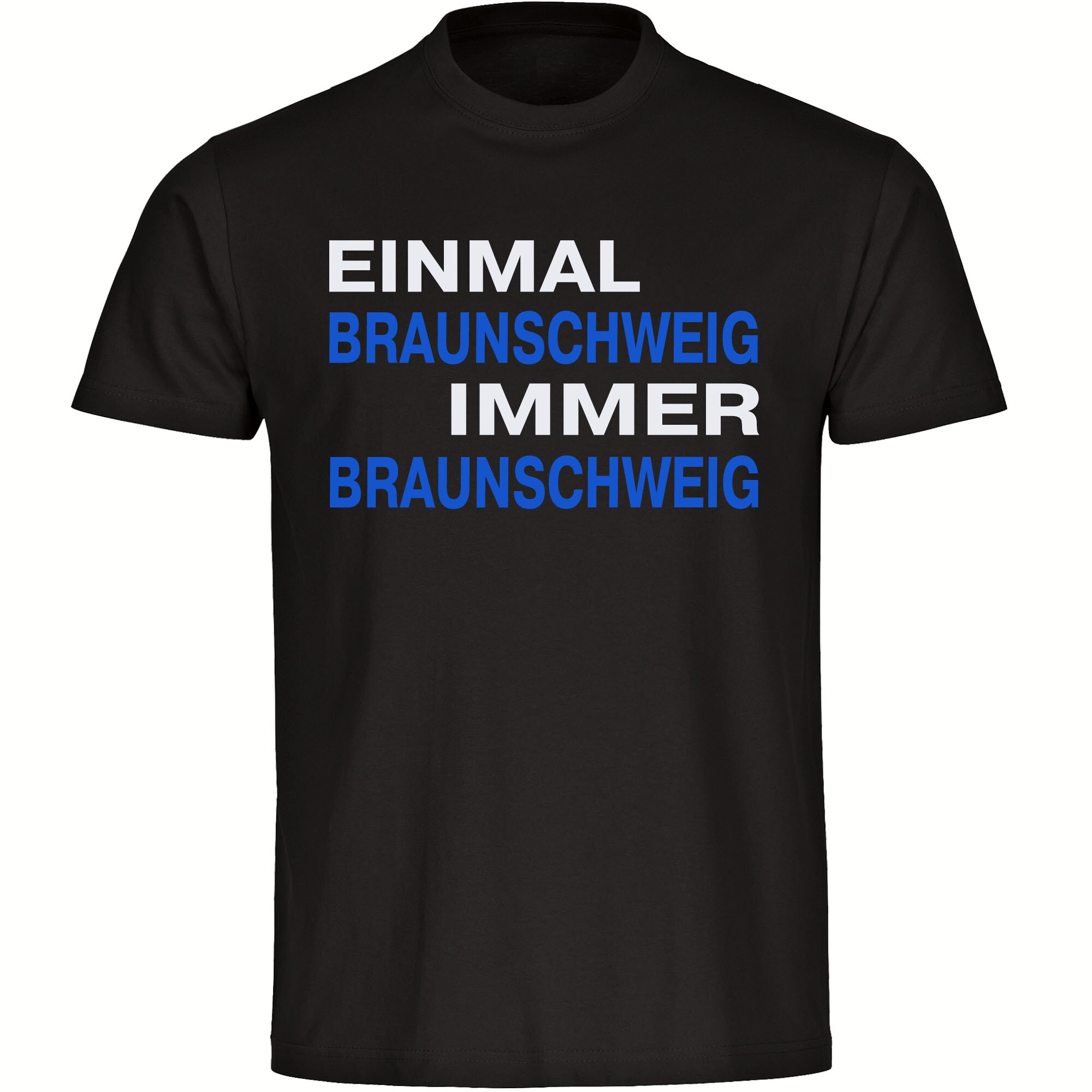 multifanshop Kinder T-Shirt - Braunschweig - Einmal Immer - Druck blau - Kind - Bild 1