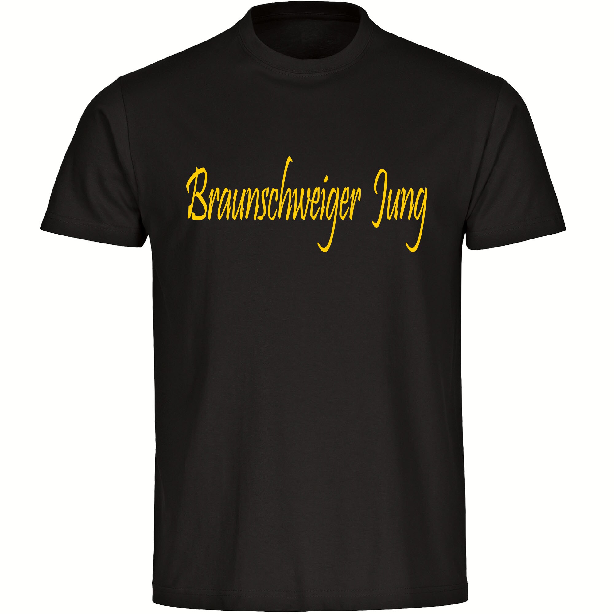 multifanshop Kinder T-Shirt - Braunschweig - Braunschweiger Jung - Druck gelb - Kind - Bild 1