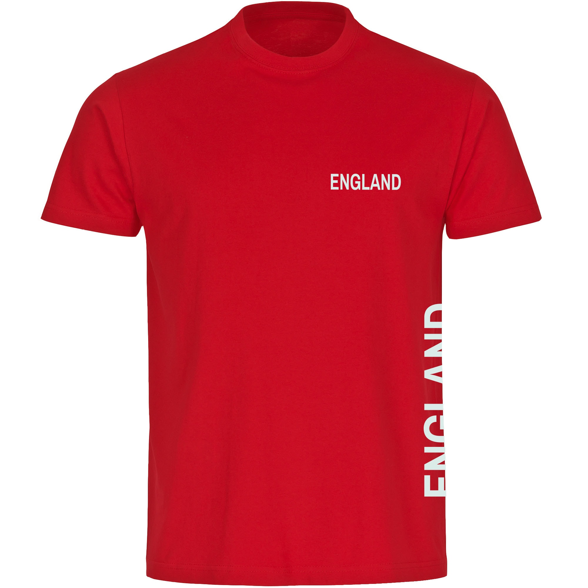 multifanshop Herren T-Shirt - England - Brust & Seite - Druck wei&szlig; - M&auml;nner - Bild 1