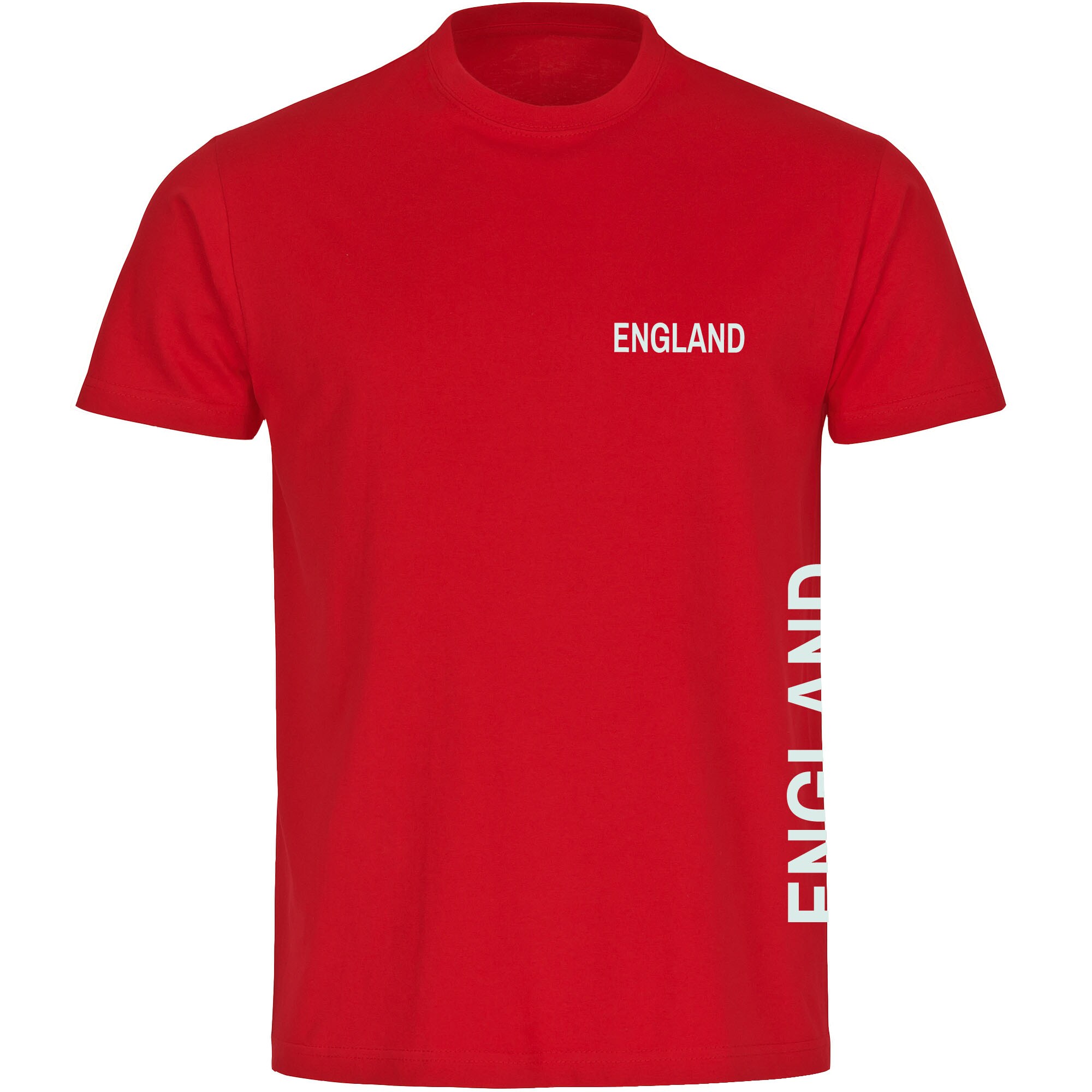 multifanshop Herren T-Shirt - England - Brust & Seite - Druck wei&szlig; - M&auml;nner - Bild 1