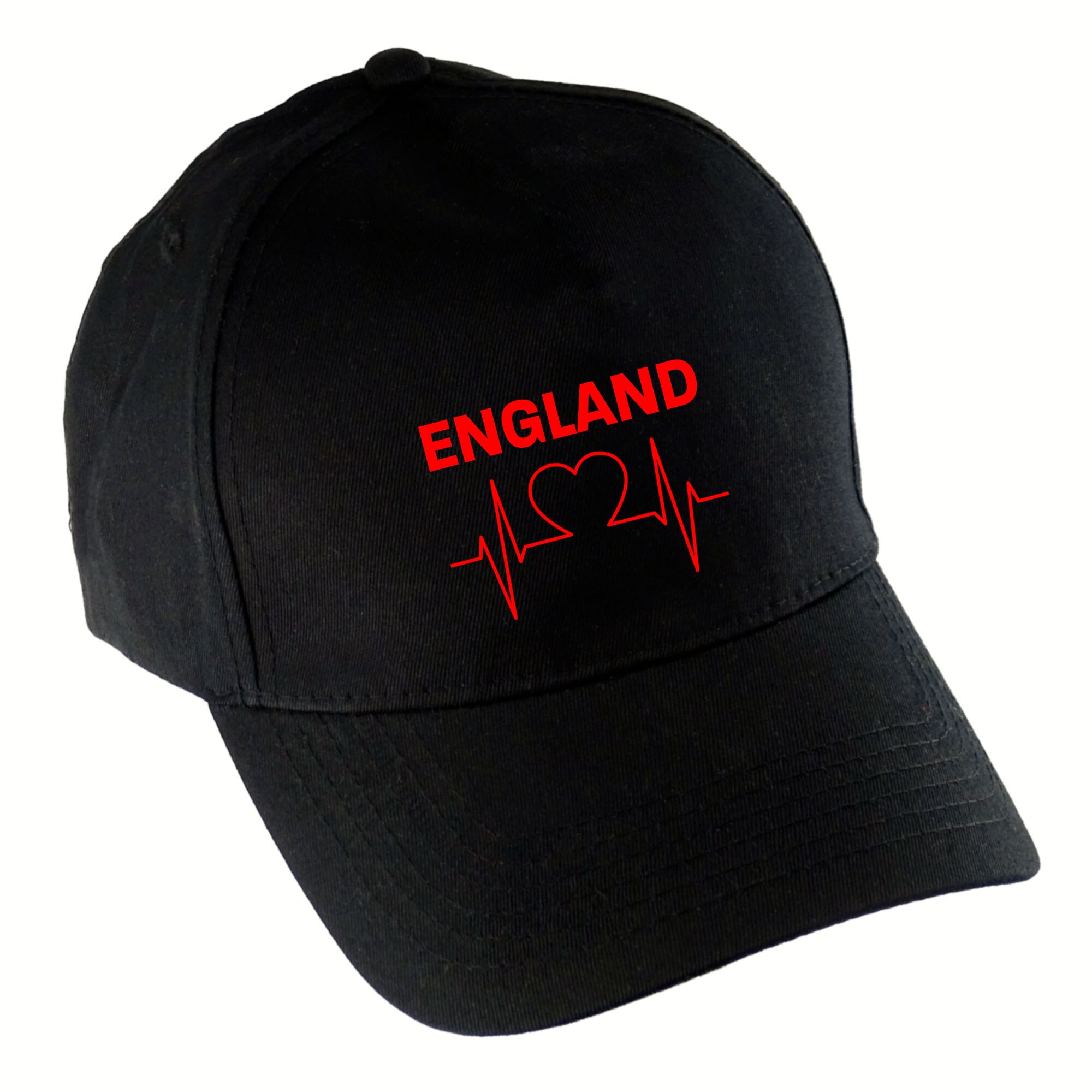 multifanshop Baseballcap - England - Herzschlag - Druck rot - M&uuml;tze - Bild 1
