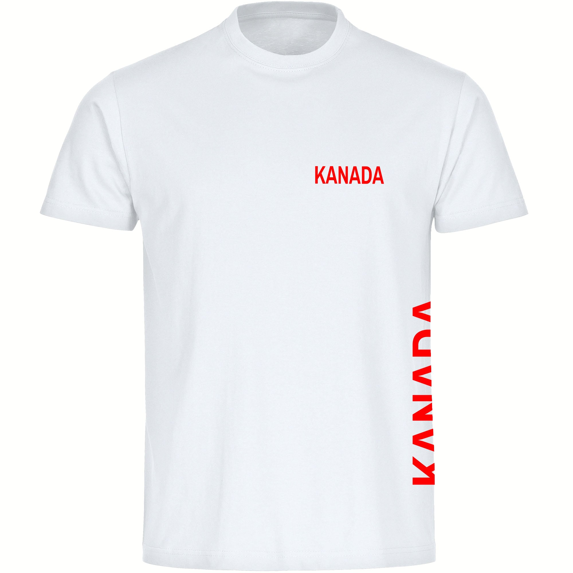 multifanshop Herren T-Shirt - Kanada - Brust & Seite - Druck rot - M&auml;nner - Bild 1