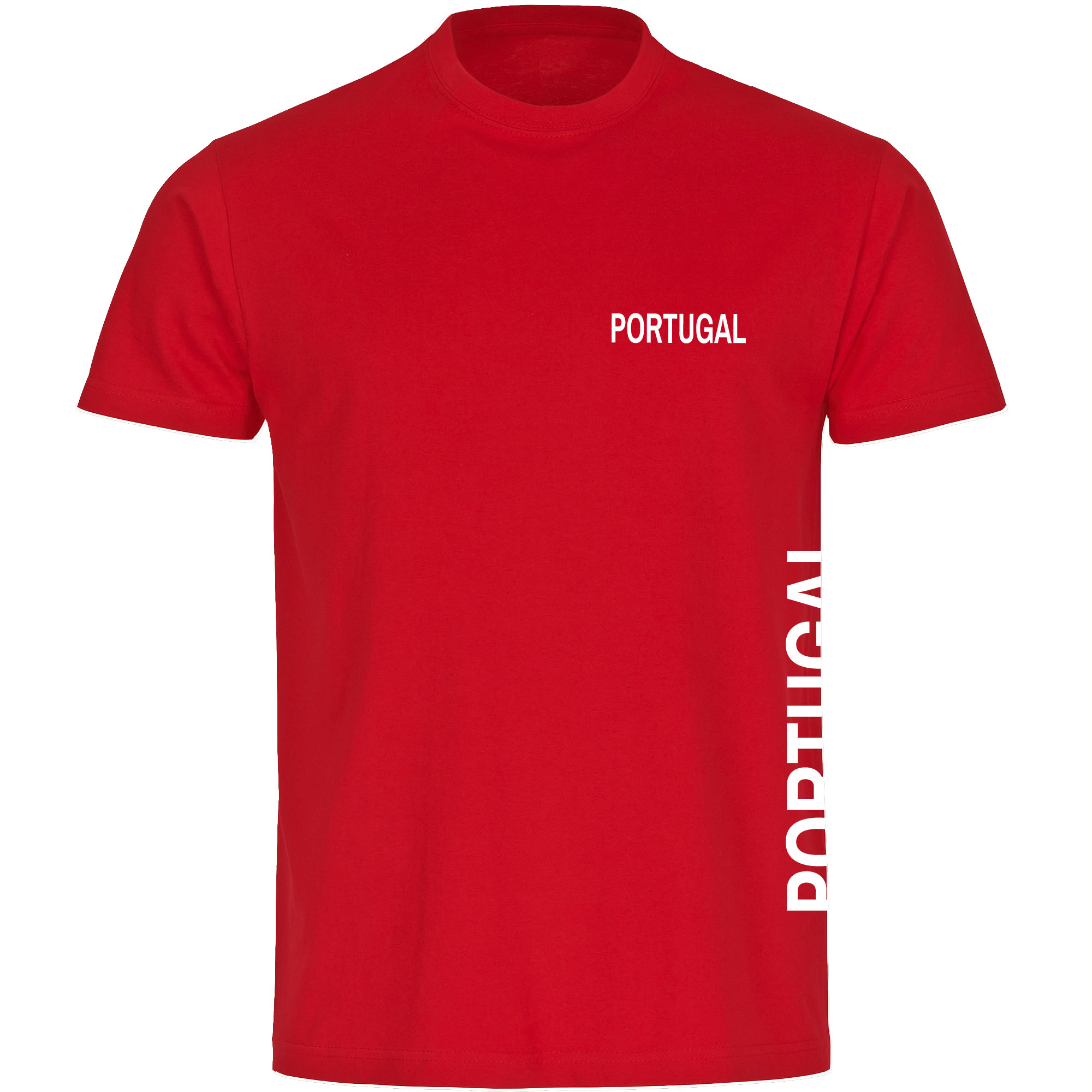 multifanshop Herren T-Shirt - Portugal - Brust & Seite - Druck wei&szlig; - M&auml;nner - Bild 1
