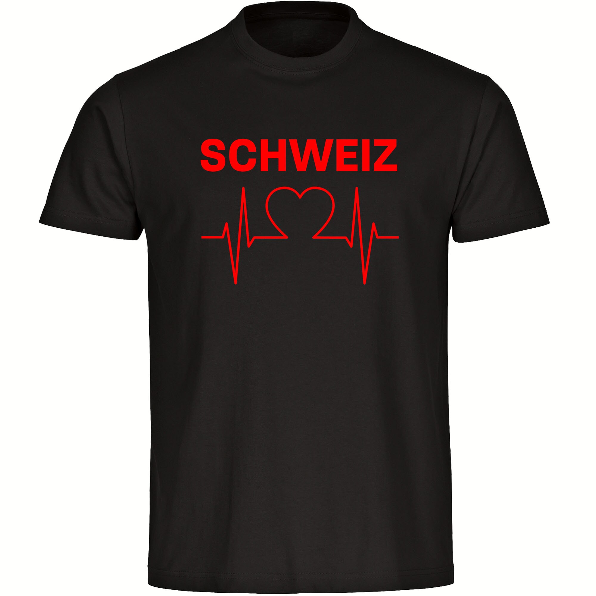 multifanshop Kinder T-Shirt - Schweiz - Herzschlag - Druck rot - Kind - Bild 1
