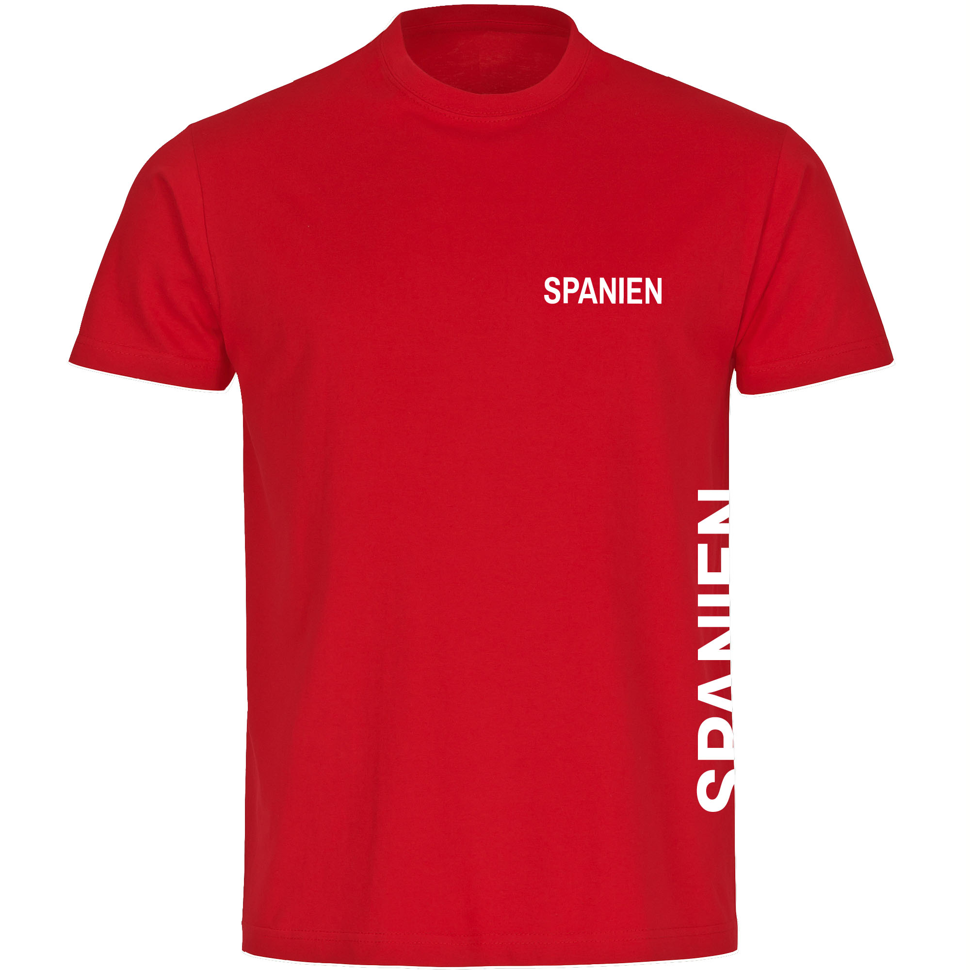multifanshop Herren T-Shirt - Spanien - Brust & Seite - Druck wei&szlig; - M&auml;nner - Bild 1