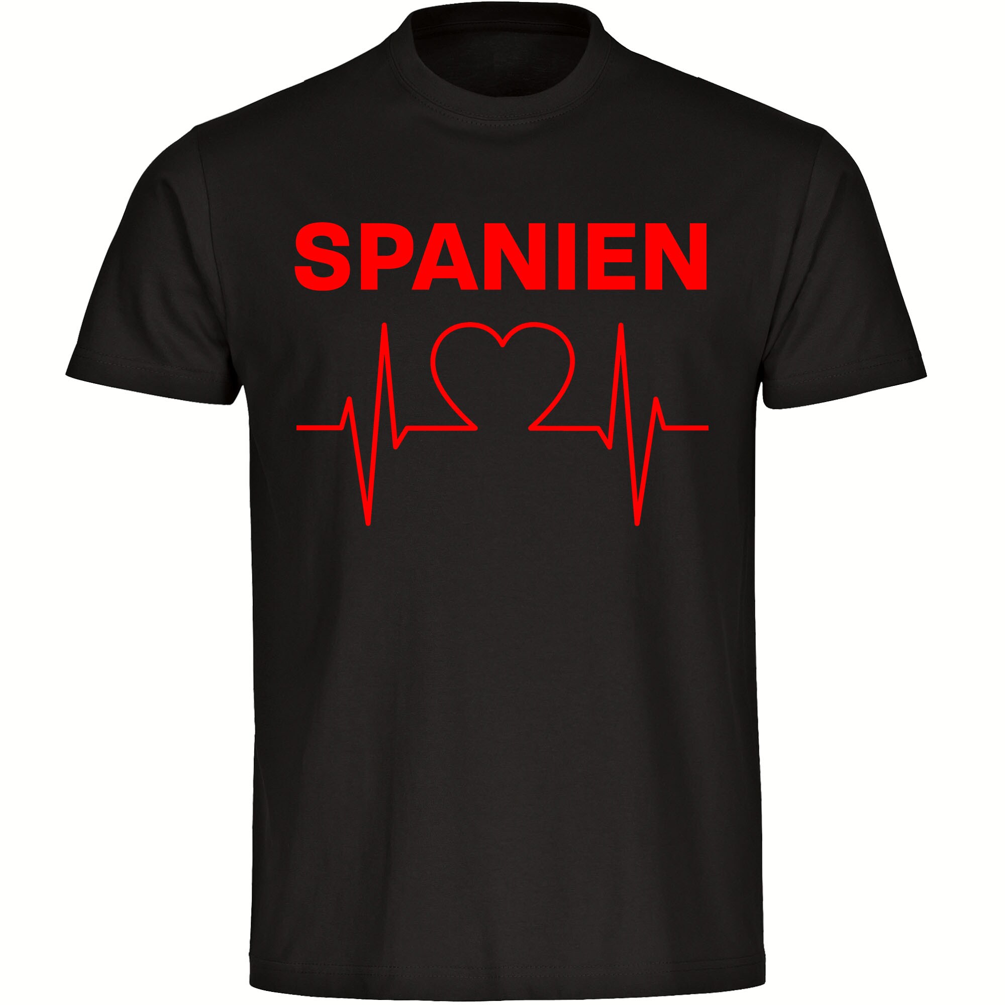 multifanshop Kinder T-Shirt - Spanien - Herzschlag - Druck rot - Kind - Bild 1