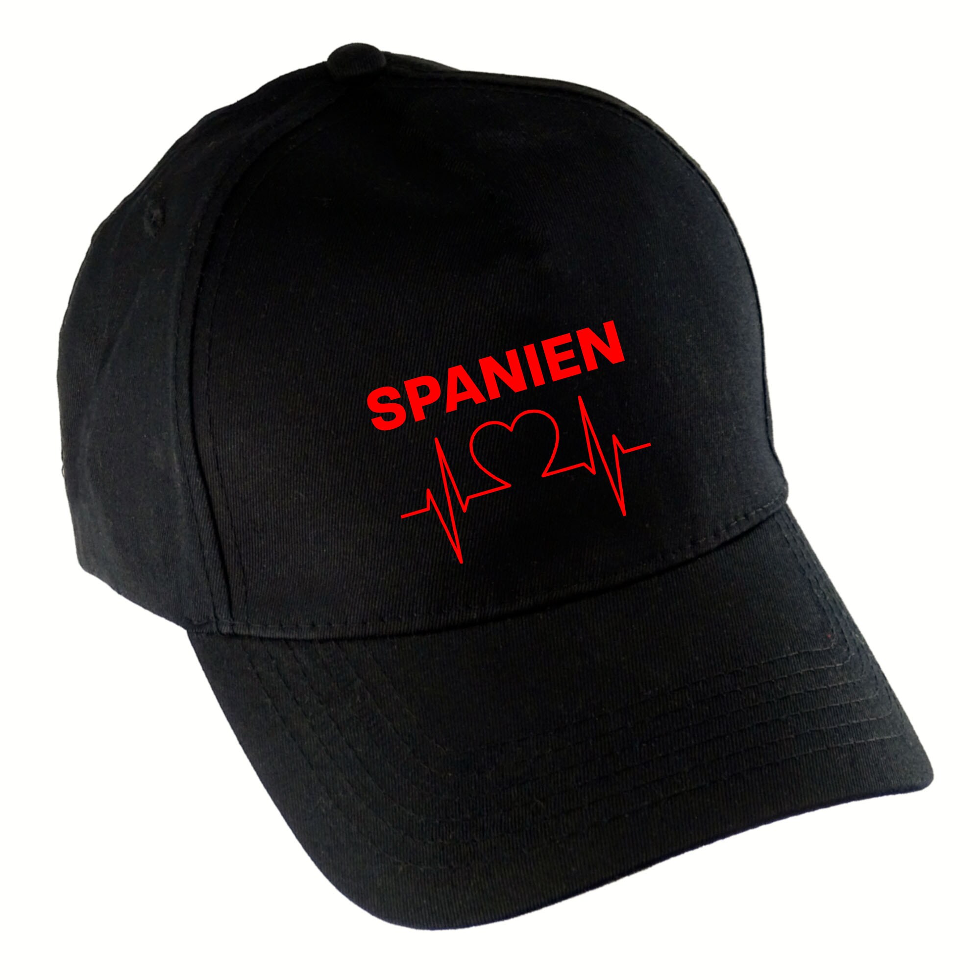 multifanshop Baseballcap - Spanien - Herzschlag - Druck rot - M&uuml;tze - Bild 1